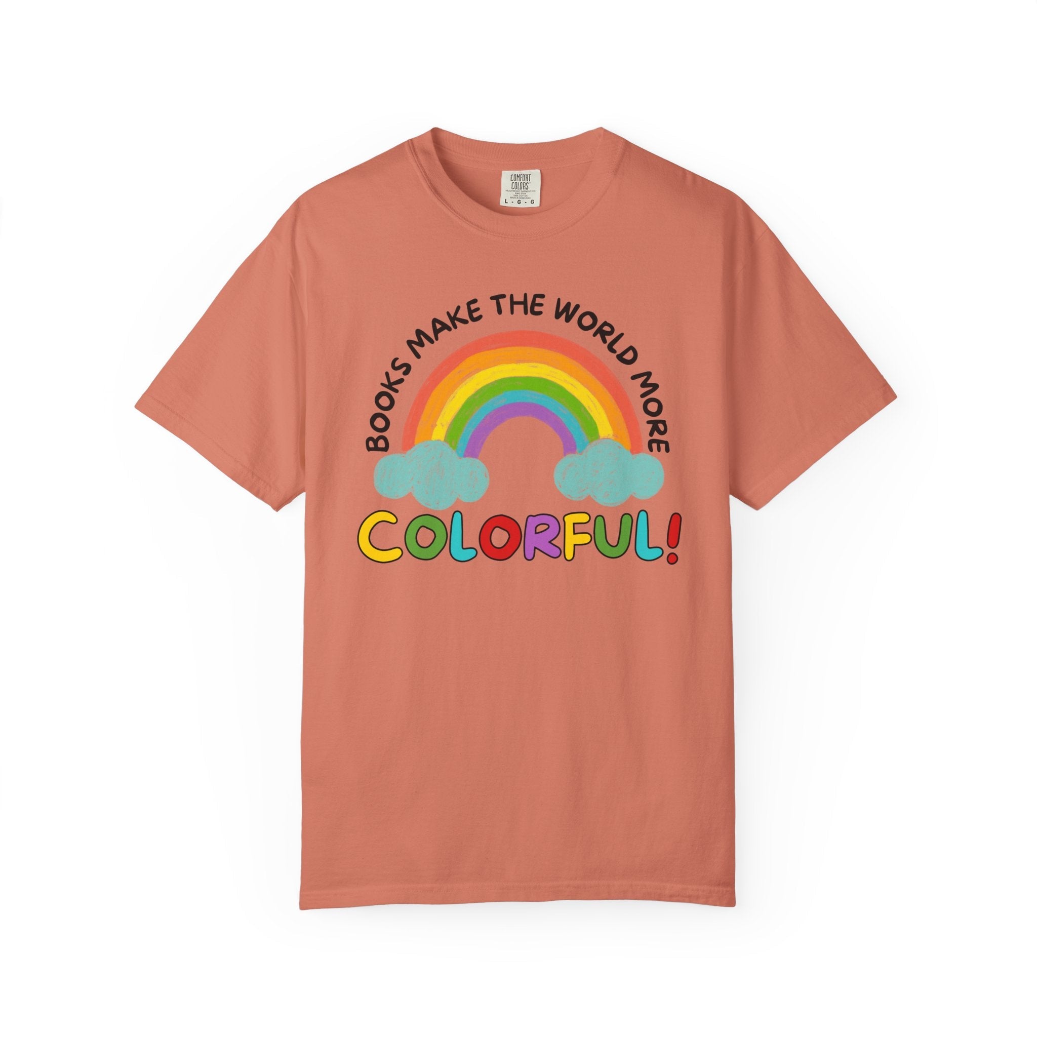 Cute Reading Month Teacher Tee Shirt for School Librarian or School Principal, Funny Saying Bookish Rainbow T-Shirt for Mom or Daughter - Opal and June