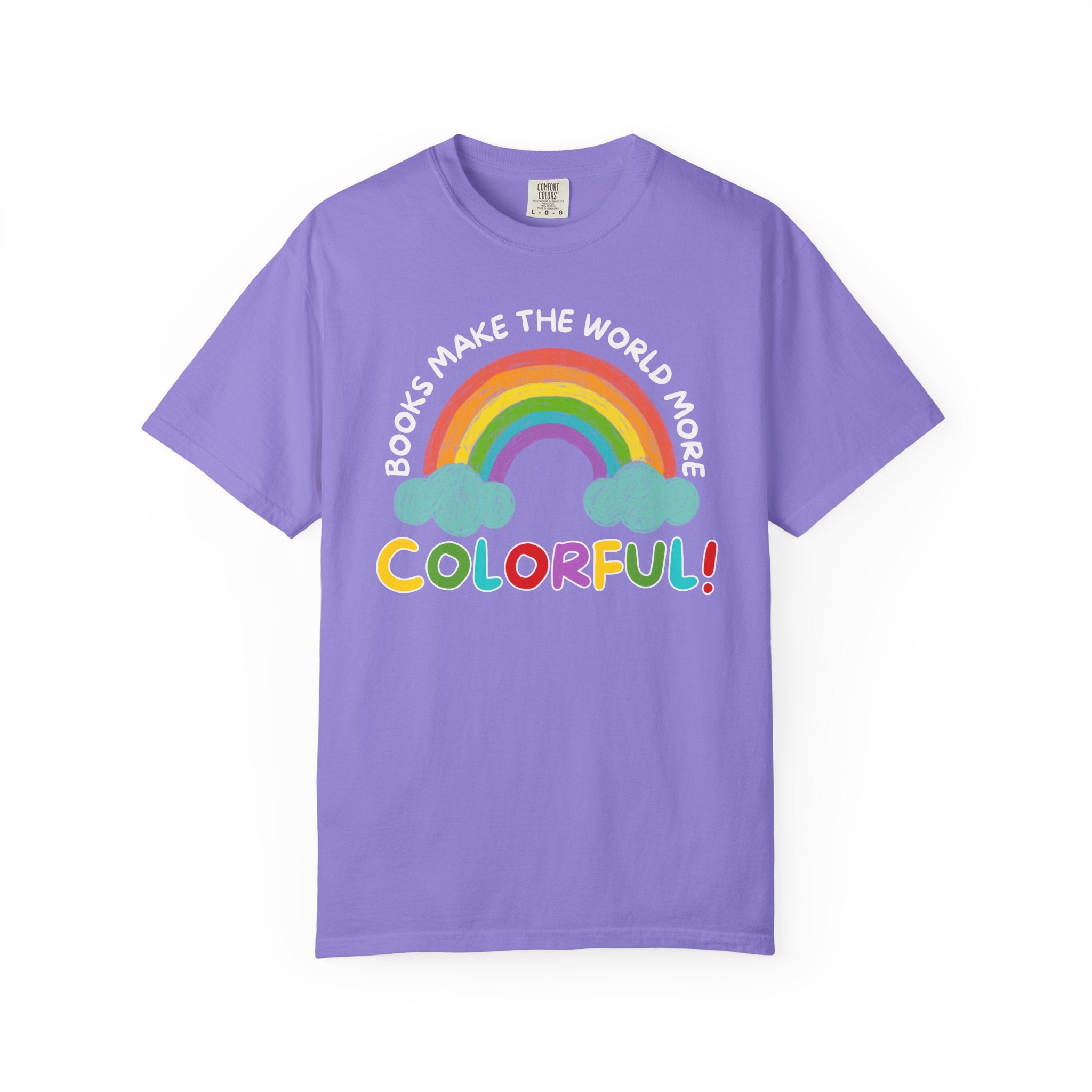 Cute Reading Month Teacher Tee Shirt for School Librarian or School Principal, Funny Saying Bookish Rainbow T-Shirt for Mom or Daughter - Opal and June