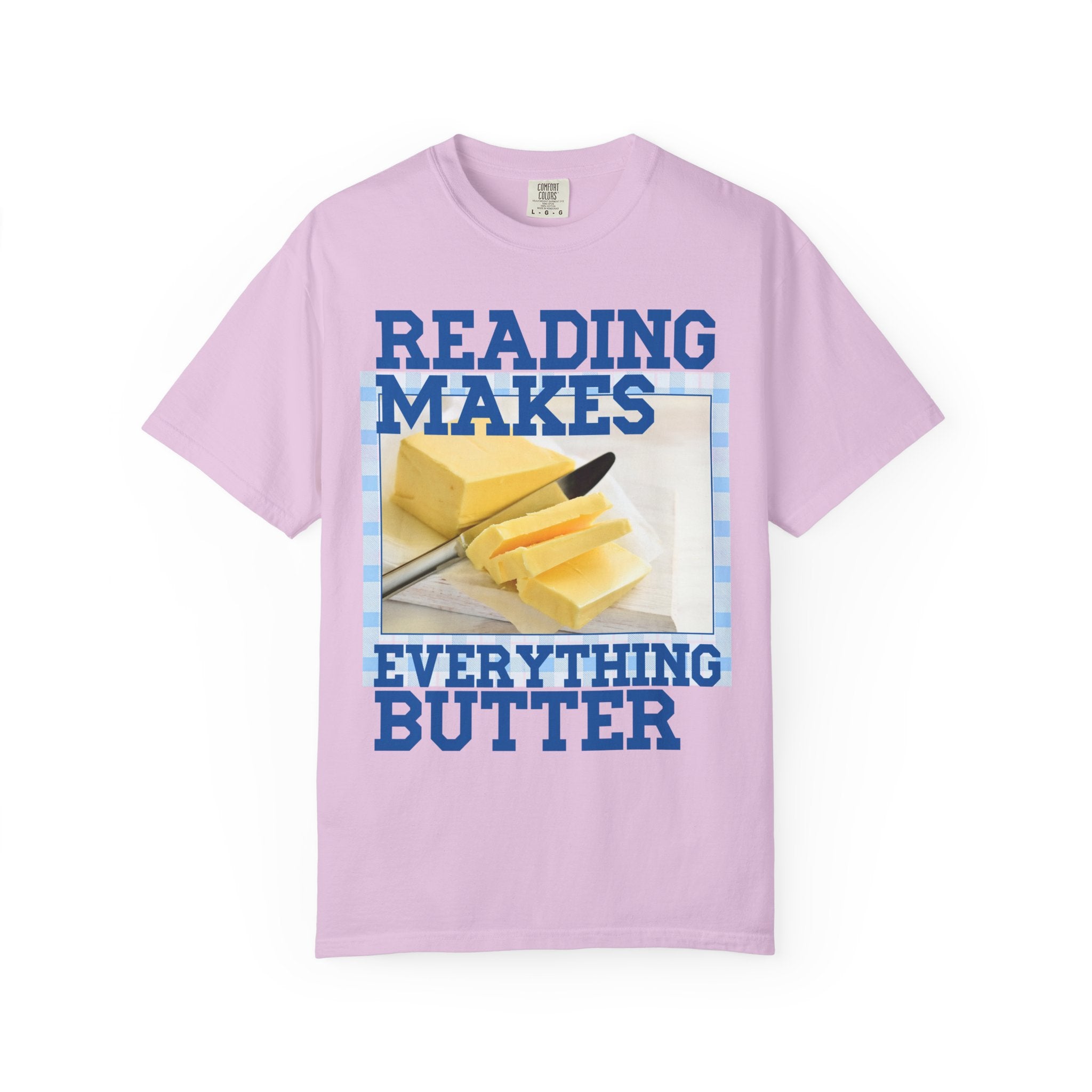 Cute Reading Tee Shirt for Bookworm Who Loves Butter and Brunch Dates, Silly 90s Aesthetic Book Lover Gift Idea for Cool Romance Reader - Opal and June