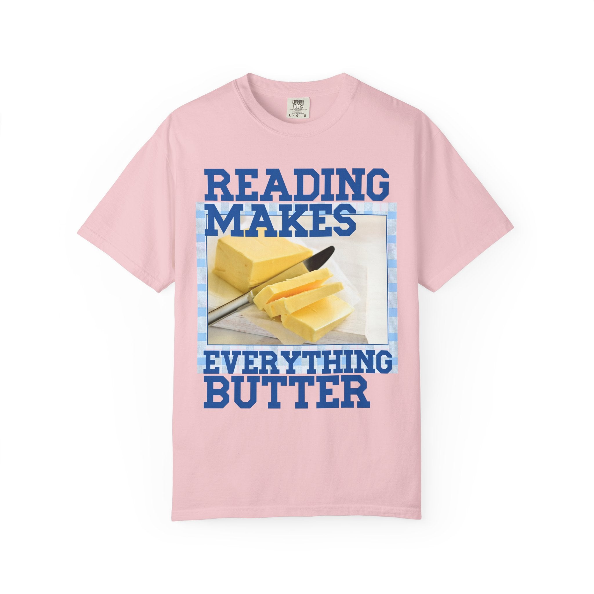 Cute Reading Tee Shirt for Bookworm Who Loves Butter and Brunch Dates, Silly 90s Aesthetic Book Lover Gift Idea for Cool Romance Reader - Opal and June