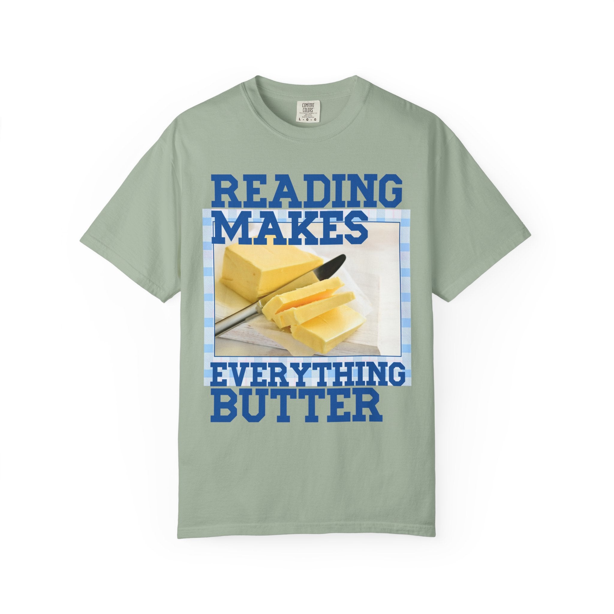 Cute Reading Tee Shirt for Bookworm Who Loves Butter and Brunch Dates, Silly 90s Aesthetic Book Lover Gift Idea for Cool Romance Reader - Opal and June