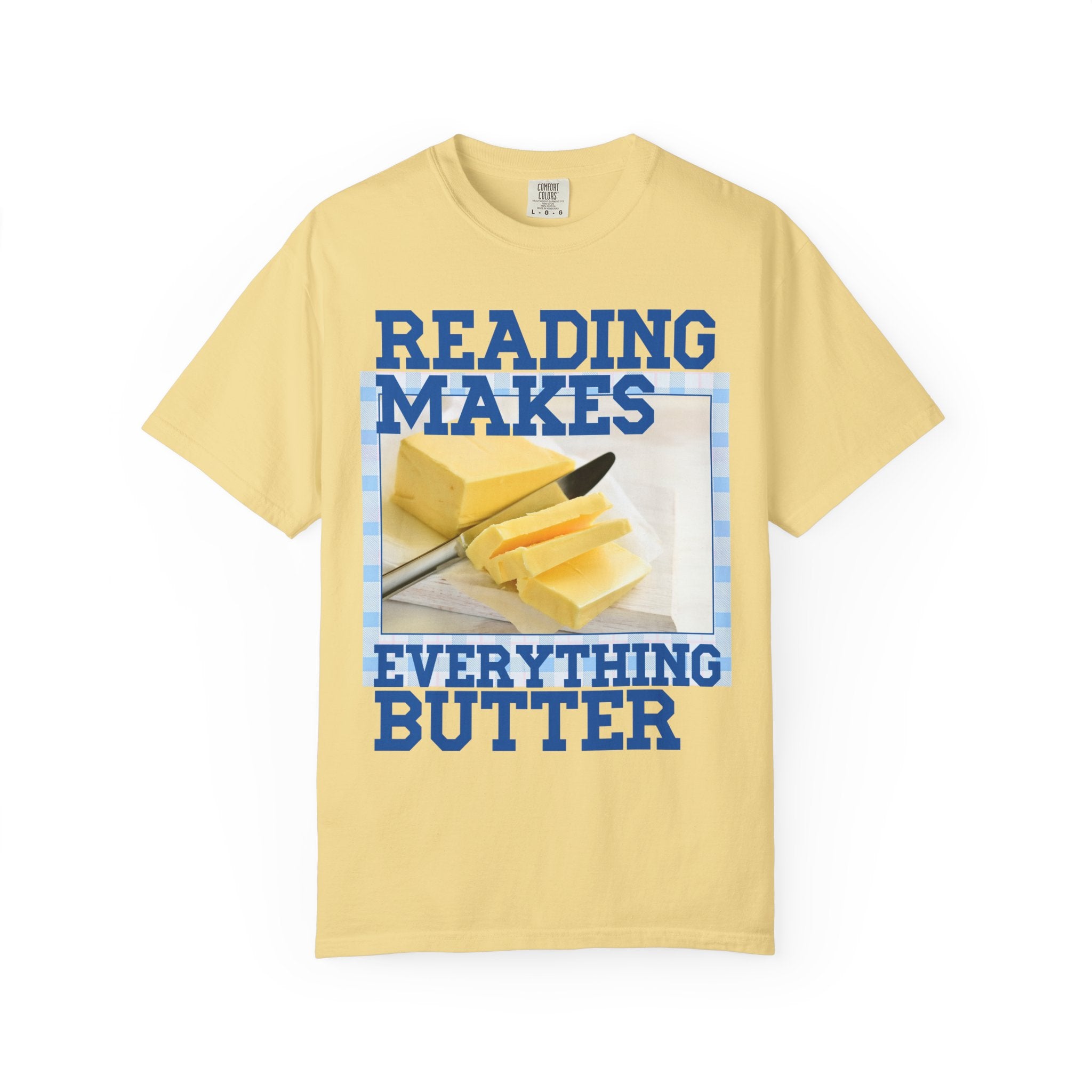 Cute Reading Tee Shirt for Bookworm Who Loves Butter and Brunch Dates, Silly 90s Aesthetic Book Lover Gift Idea for Cool Romance Reader - Opal and June