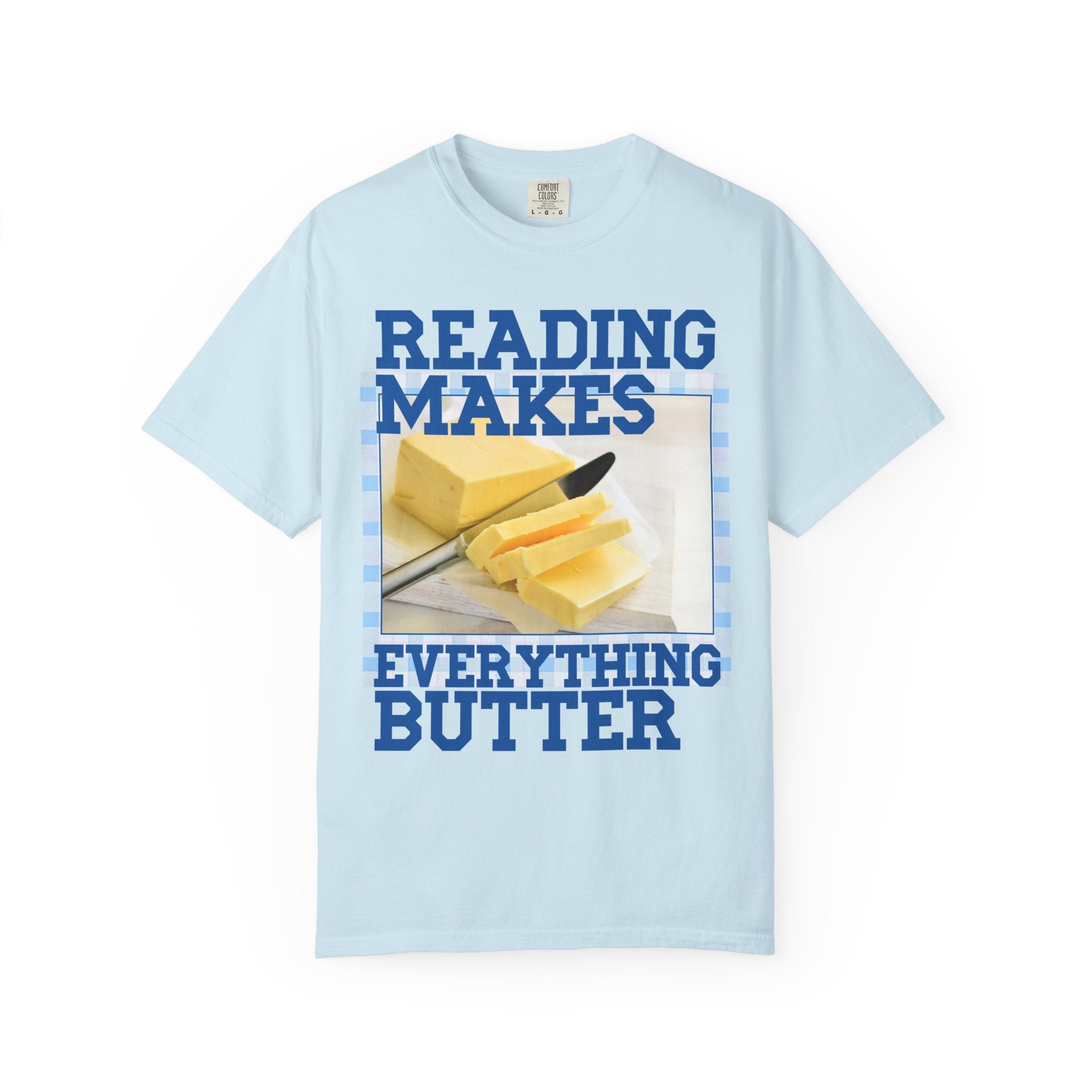 Cute Reading Tee Shirt for Bookworm Who Loves Butter and Brunch Dates, Silly 90s Aesthetic Book Lover Gift Idea for Cool Romance Reader - Opal and June
