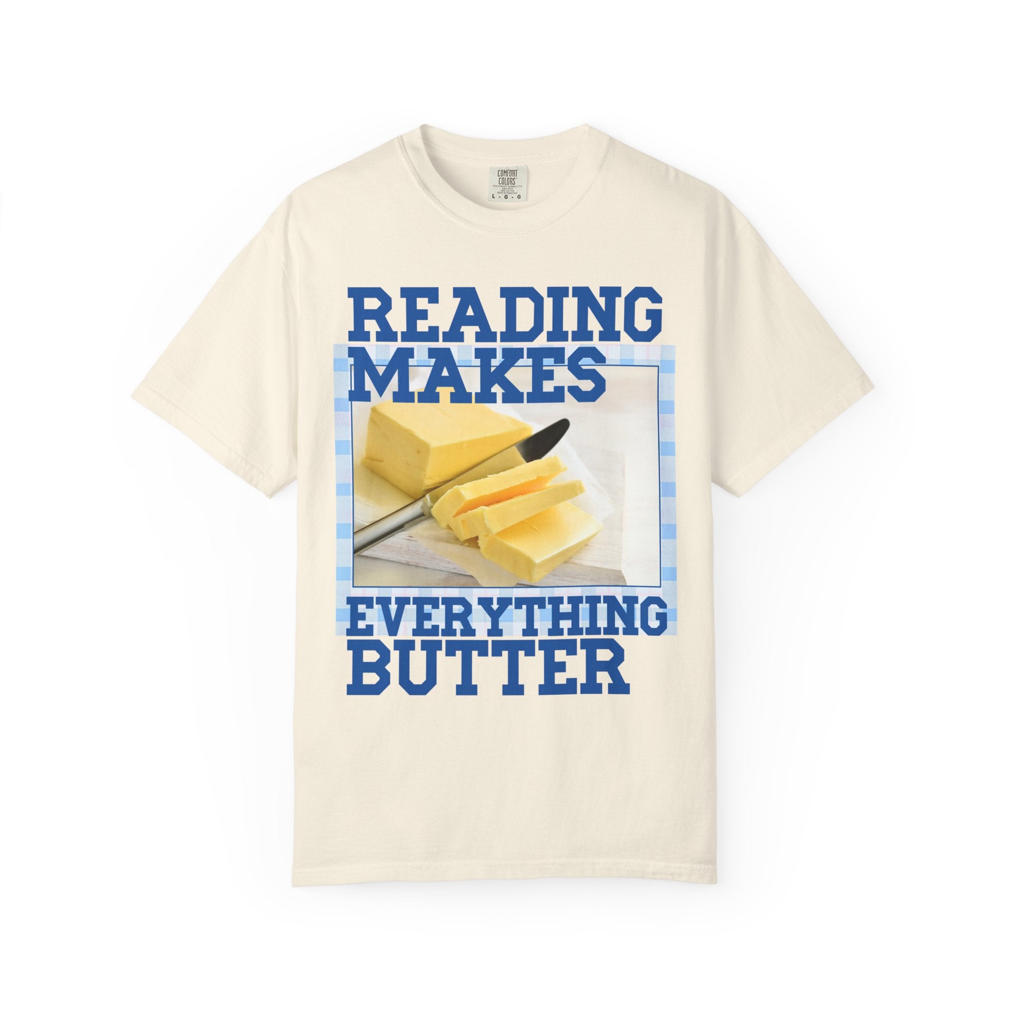 Cute Reading Tee Shirt for Bookworm Who Loves Butter and Brunch Dates, Silly 90s Aesthetic Book Lover Gift Idea for Cool Romance Reader - Opal and June