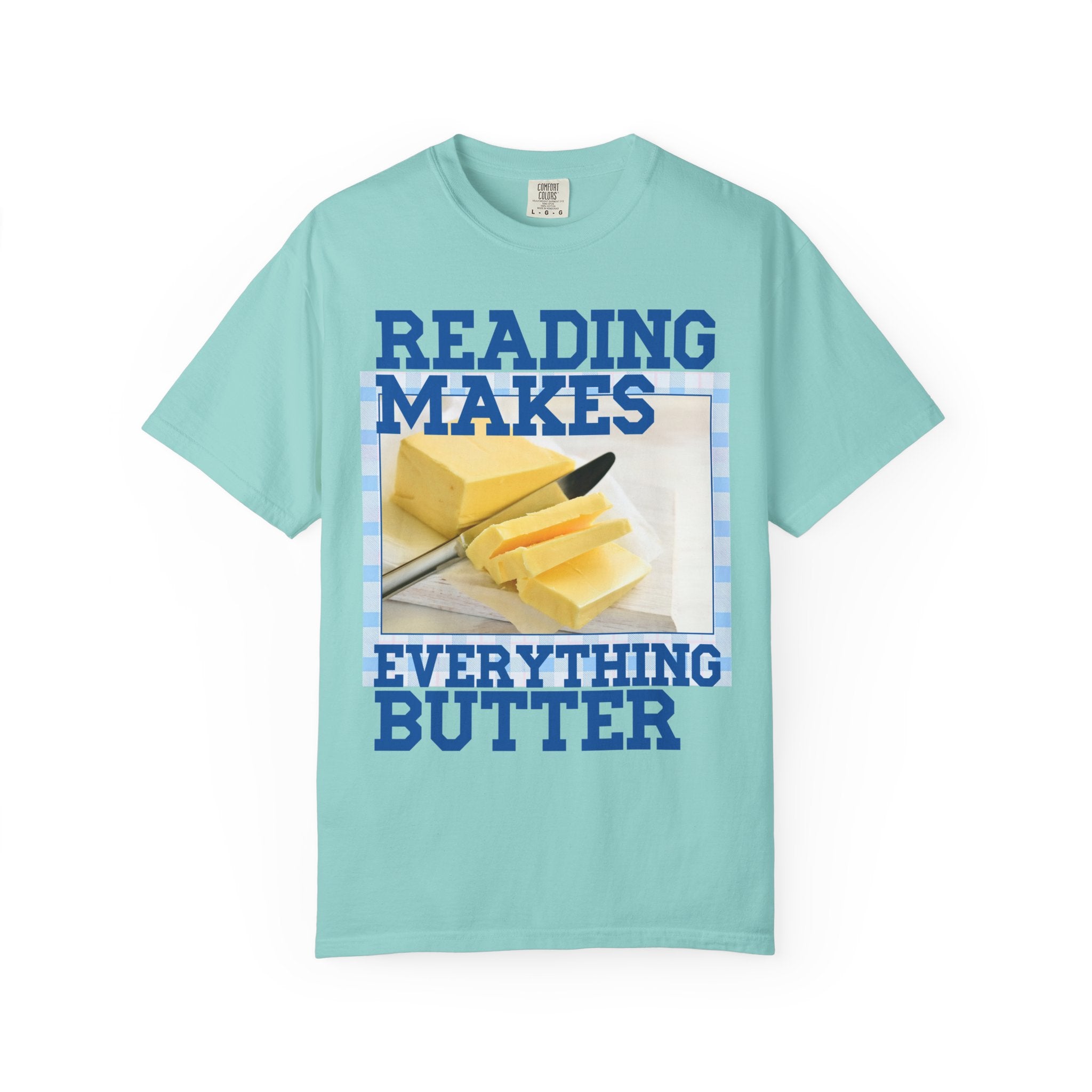 Cute Reading Tee Shirt for Bookworm Who Loves Butter and Brunch Dates, Silly 90s Aesthetic Book Lover Gift Idea for Cool Romance Reader - Opal and June