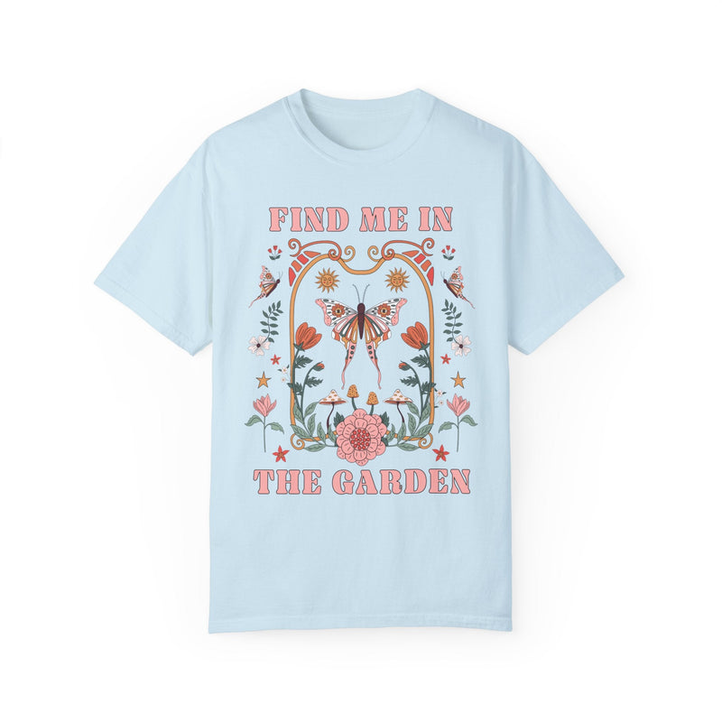 Cute Retro Aesthetic Gardening Shirt for Garden Mom or Grandma: Find Me In The Garden | Gift for Mother's Day, Cozy Garden Lover Tee Shirt - Opal and June