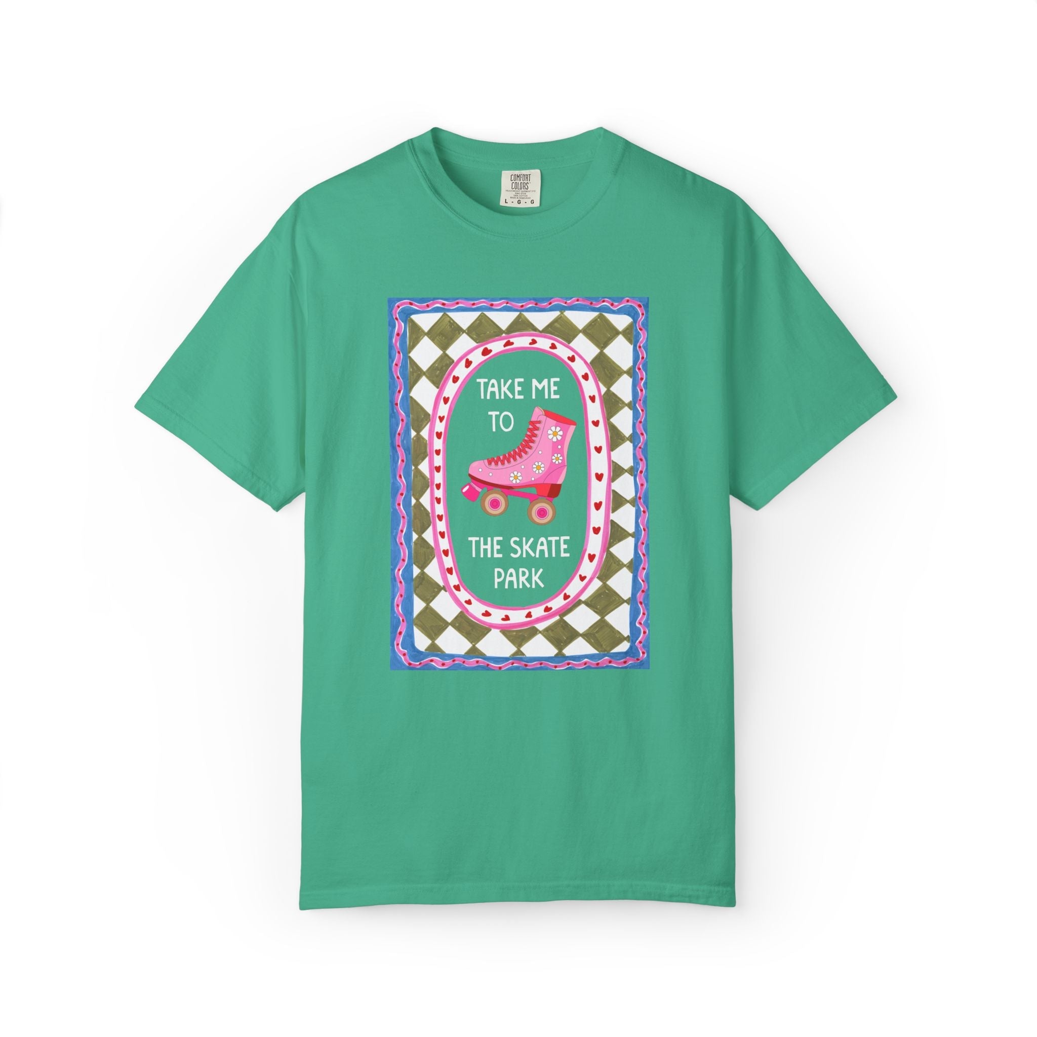 Cute Rollerskater Tee Shirt for Friend or Sister Who Loves Skating: Take Me to the Skate Park, Matching Roller Derby or Skate Night T-Shirt - Opal and June