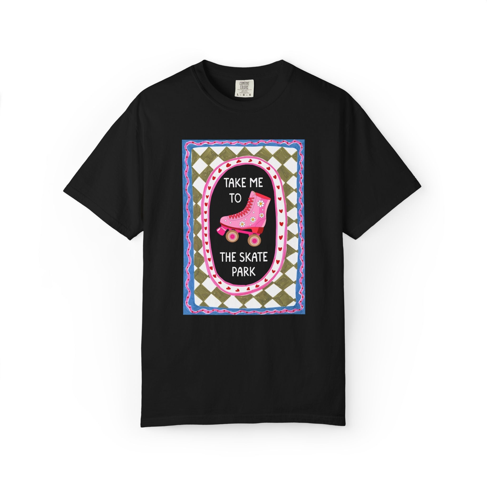 Cute Rollerskater Tee Shirt for Friend or Sister Who Loves Skating: Take Me to the Skate Park, Matching Roller Derby or Skate Night T-Shirt - Opal and June