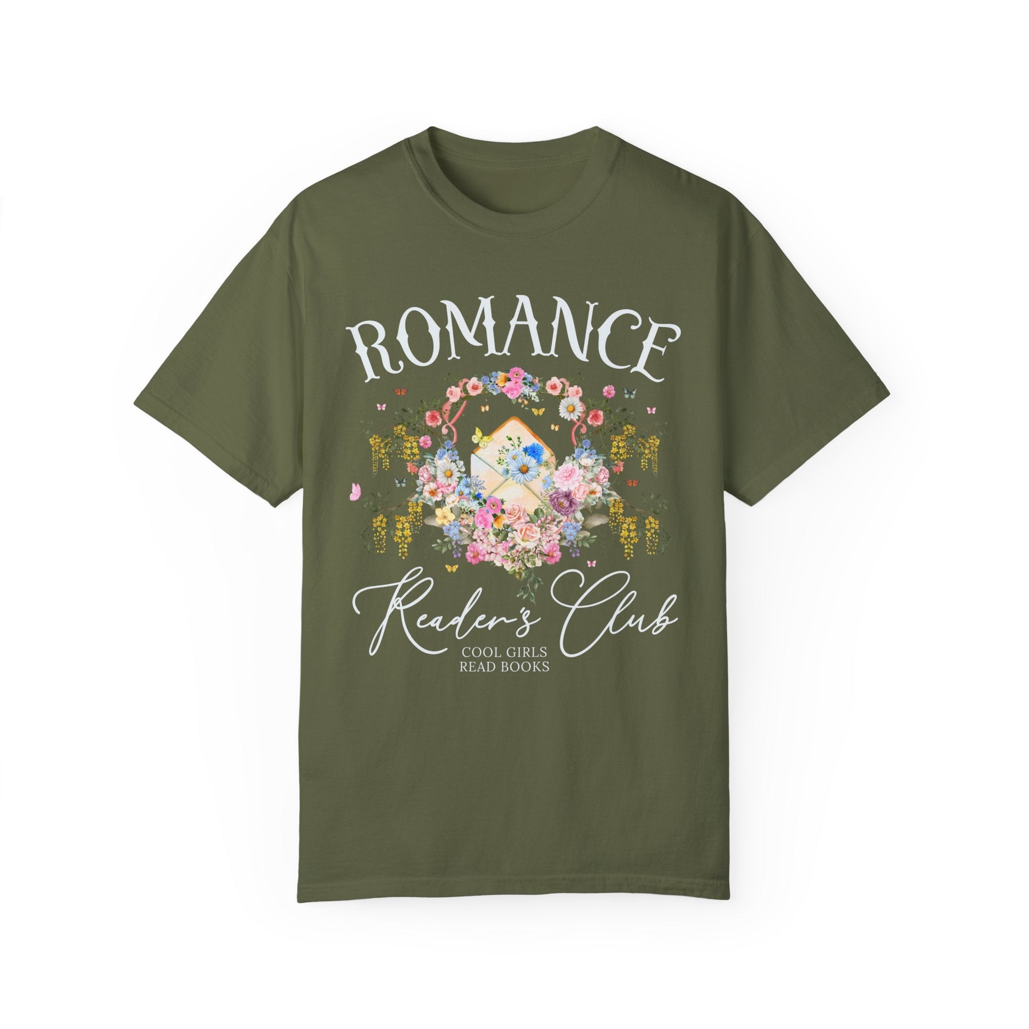 Cute Romance Reader Shirt for Book Lover Who Loves Fantasy Romance, Historical Romance Reader T-Shirt, Gardencore Bookish Tee for Bookworm - Opal and June
