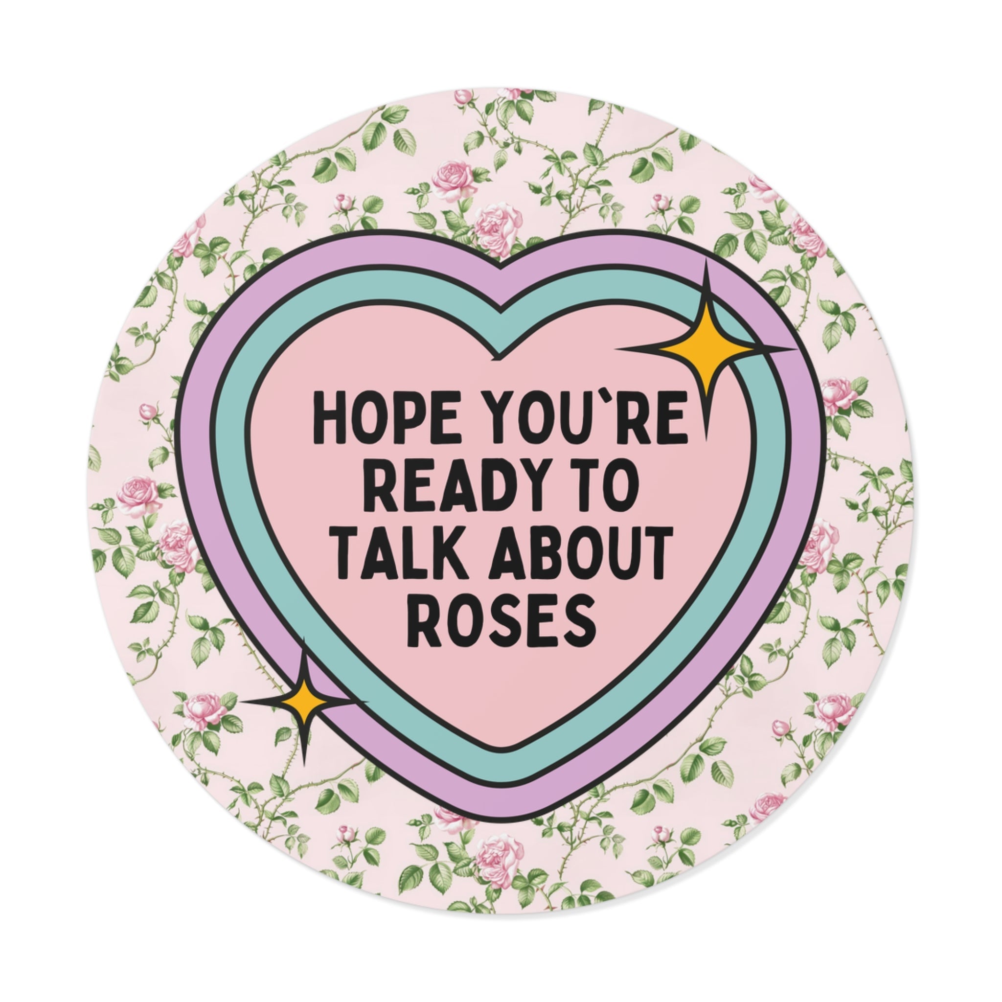 Cute Rose Gardening Sticker - Opal and June