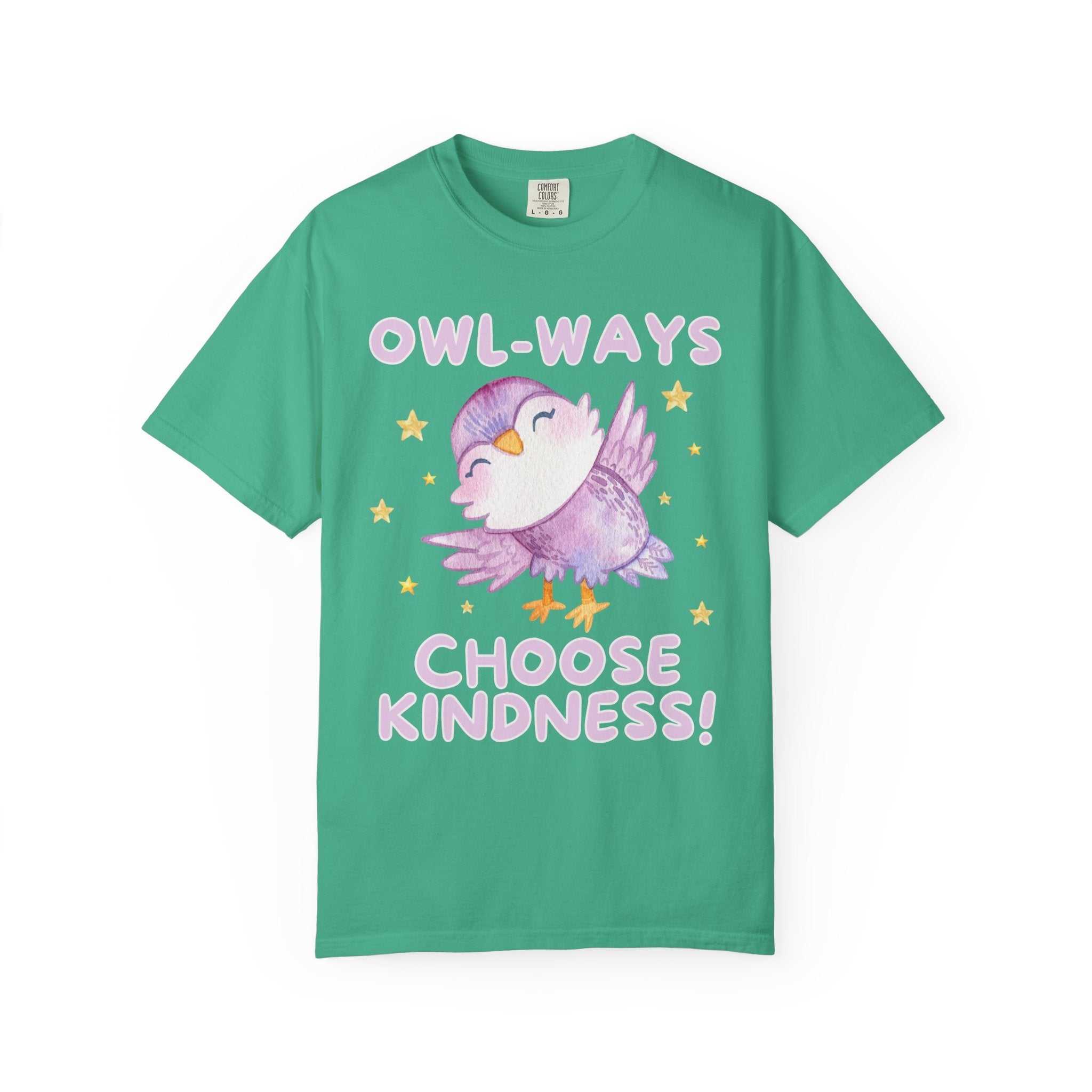 Cute School Teacher or School Librarian Tee Shirt for Friend Who Loves Owls: Owl-Ways Choose Kindness! Positive Affirmation Tee for Teacher - Opal and June