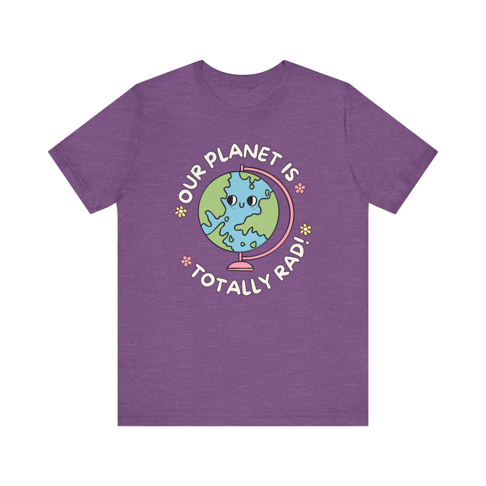 Cute Science Teacher or Colorful Earth Day Tee Shirt, 90s Aesthetic, Kindergarten Teacher or Political Activist: Our Planet is Totally Rad! - Opal and June