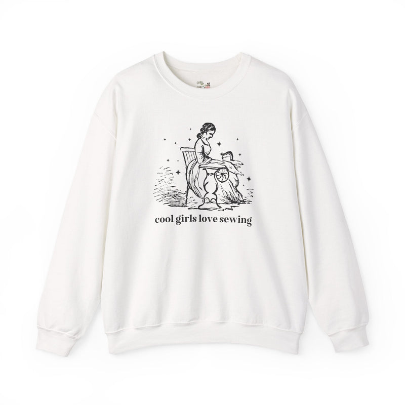 Cute Sewing Lover Gift for Mom, Daughter Who Sews: Cool Girls Love Sewing, Boho Fashion Major Graduation Gift, Sweatshirt for Seamstress - Opal and June