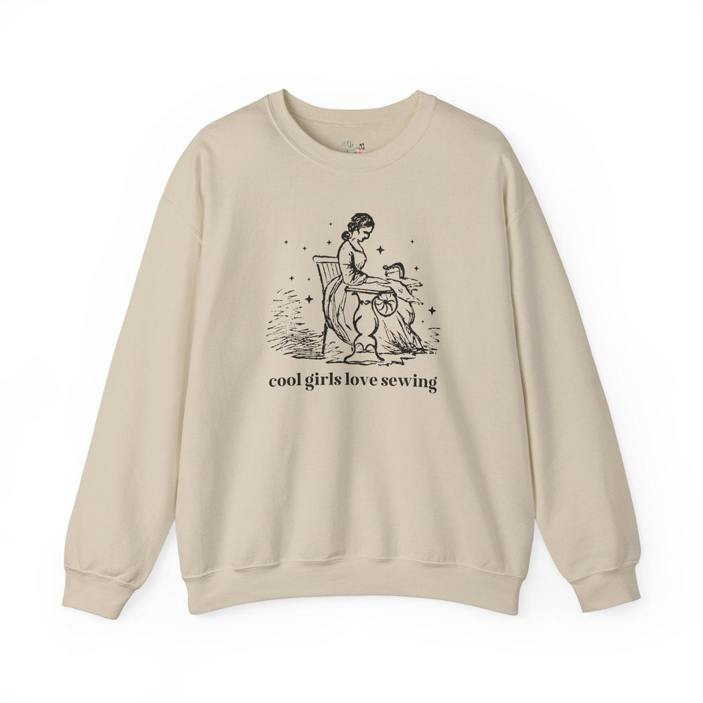 Cute Sewing Lover Gift for Mom, Daughter Who Sews: Cool Girls Love Sewing, Boho Fashion Major Graduation Gift, Sweatshirt for Seamstress - Opal and June