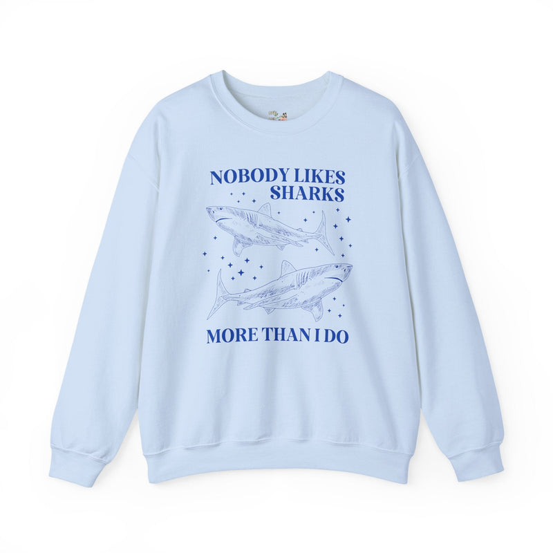 Cute Shark Lover Sweatshirt with Stars for Animal Lover or Beach Lover Who Loves Great White Sharks, Funny Saying Marine Biologist Present - Opal and June