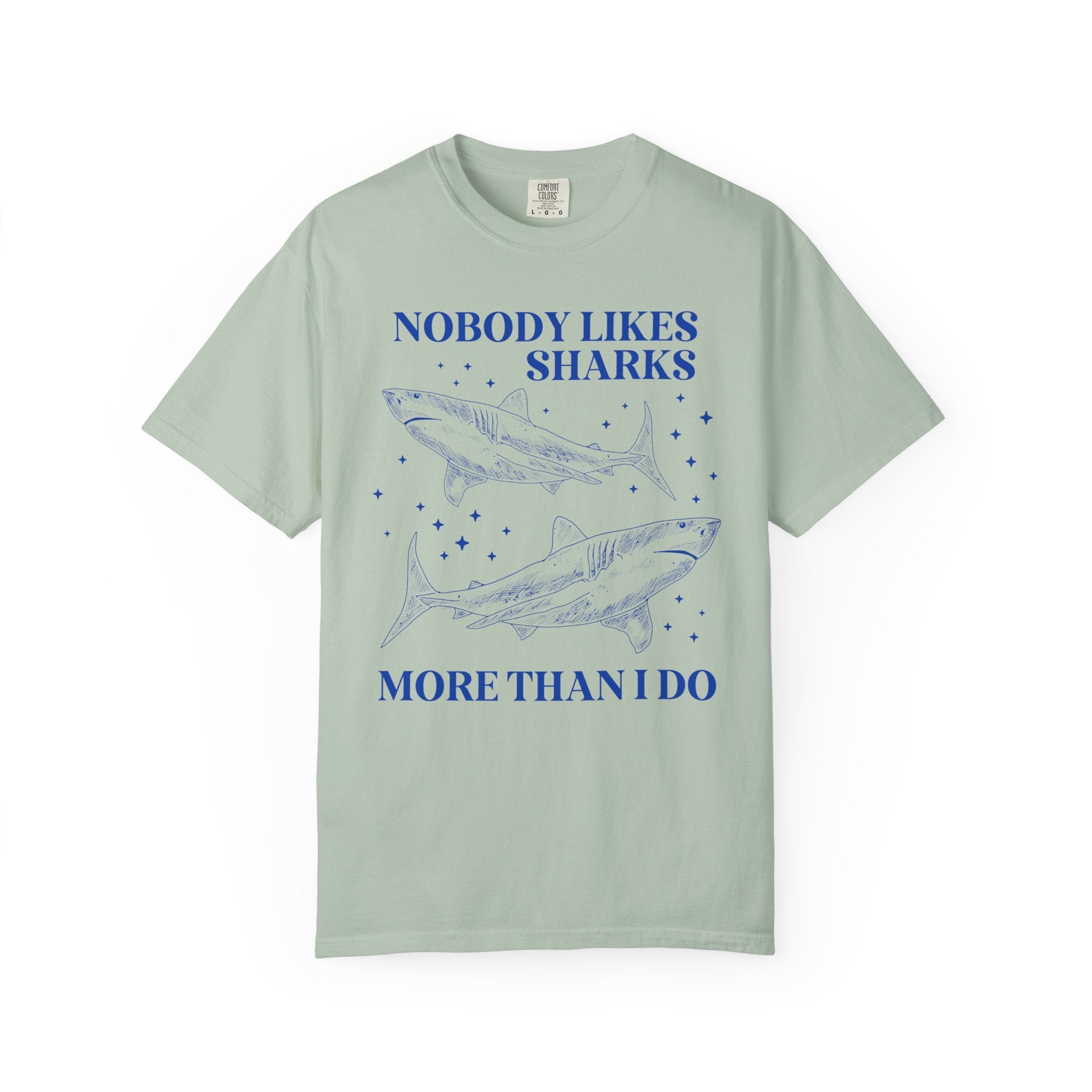 Cute Shark Lover Tee Shirt with Stars for Animal Lover or Beach Lover Who Loves Great White Sharks, Funny Saying Marine Biologist Tee Shirt - Opal and June