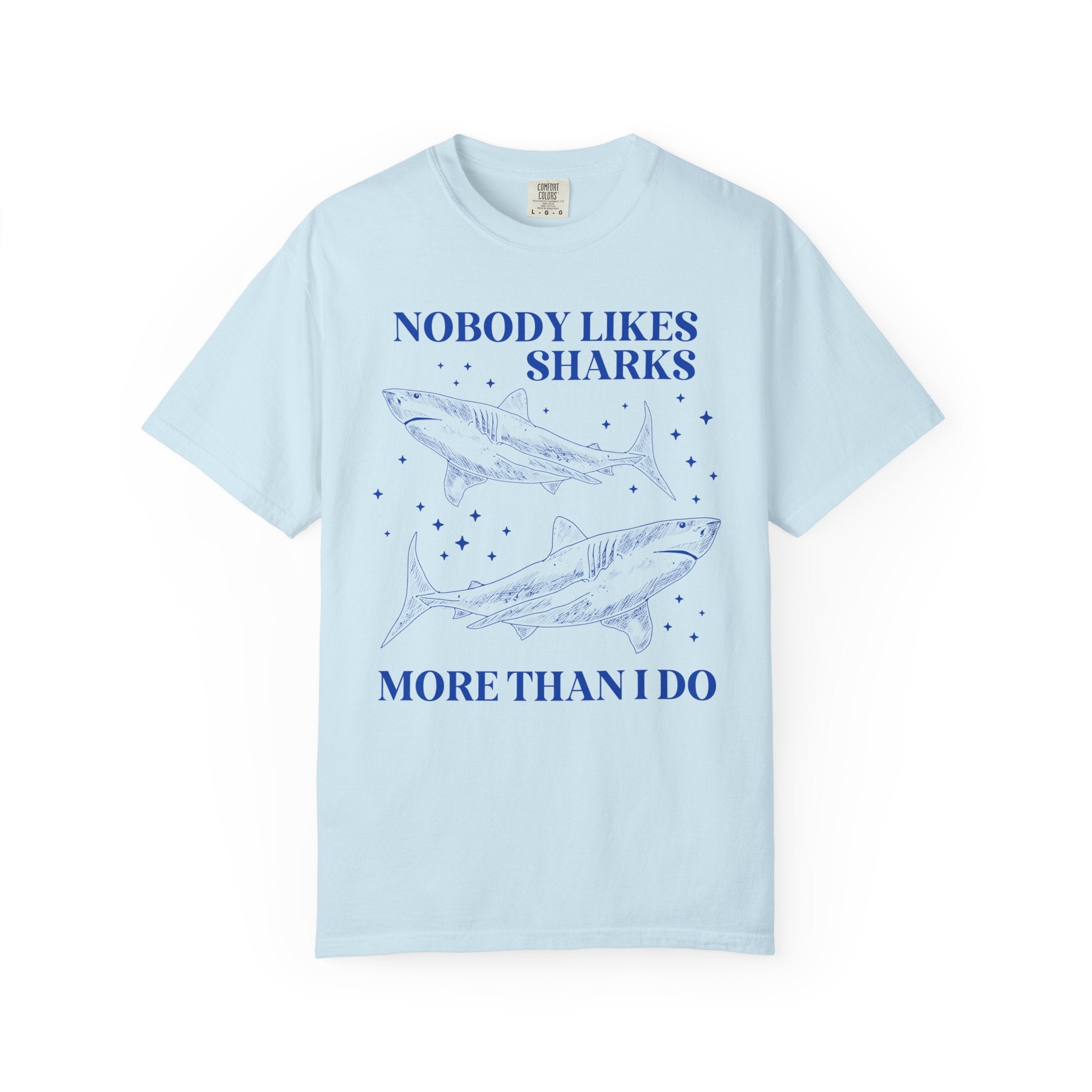Cute Shark Lover Tee Shirt with Stars for Animal Lover or Beach Lover Who Loves Great White Sharks, Funny Saying Marine Biologist Tee Shirt - Opal and June