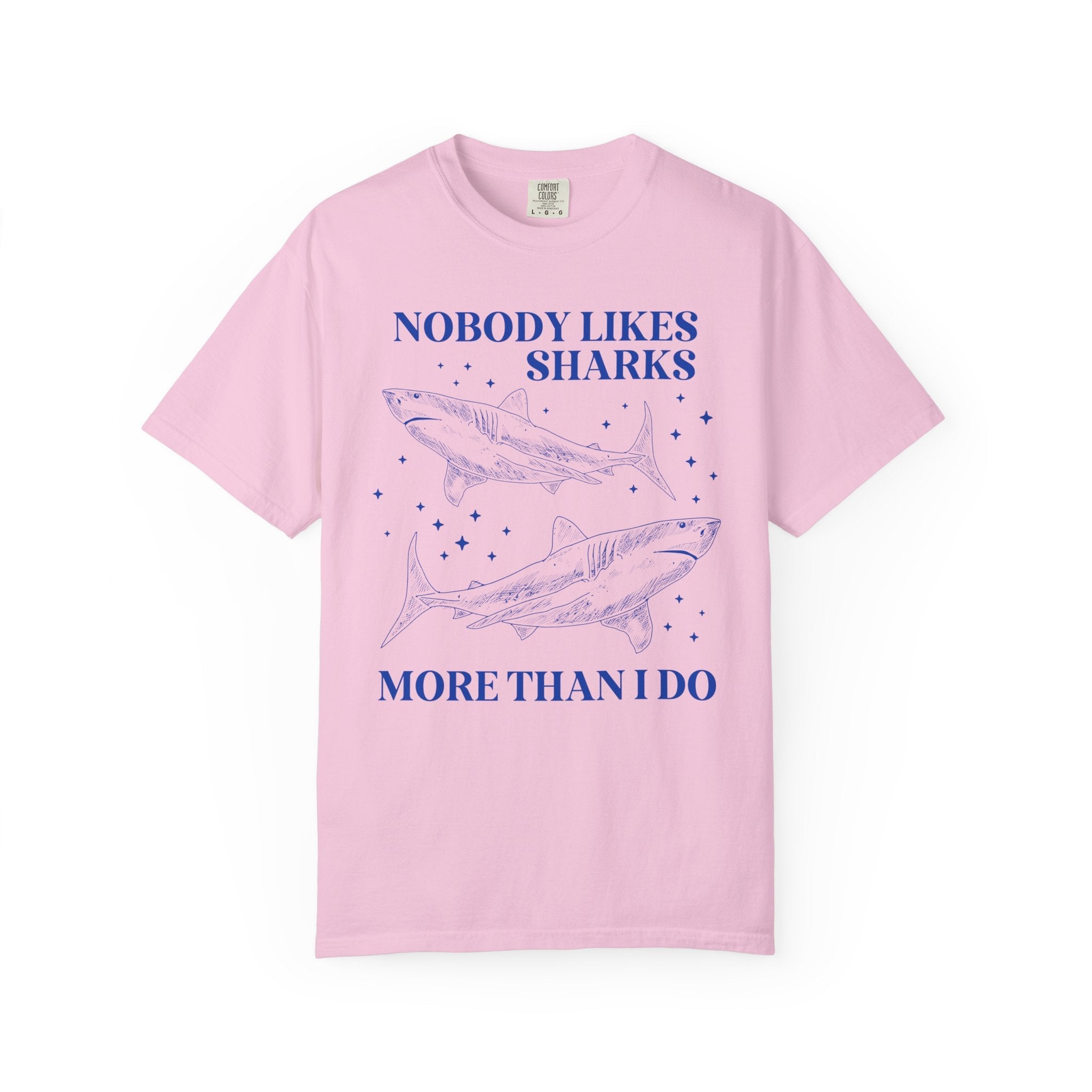 Cute Shark Lover Tee Shirt with Stars for Animal Lover or Beach Lover Who Loves Great White Sharks, Funny Saying Marine Biologist Tee Shirt - Opal and June