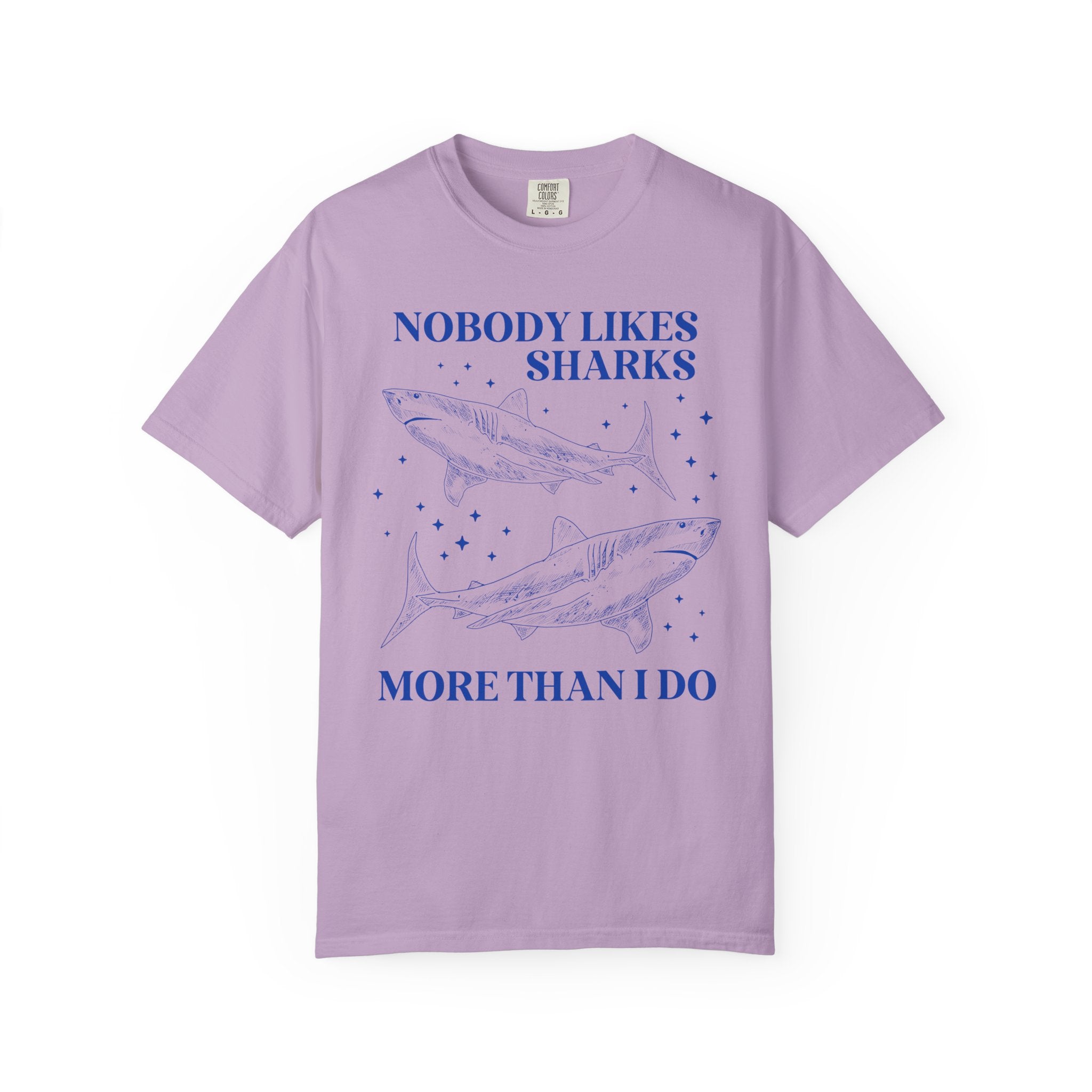 Cute Shark Lover Tee Shirt with Stars for Animal Lover or Beach Lover Who Loves Great White Sharks, Funny Saying Marine Biologist Tee Shirt - Opal and June