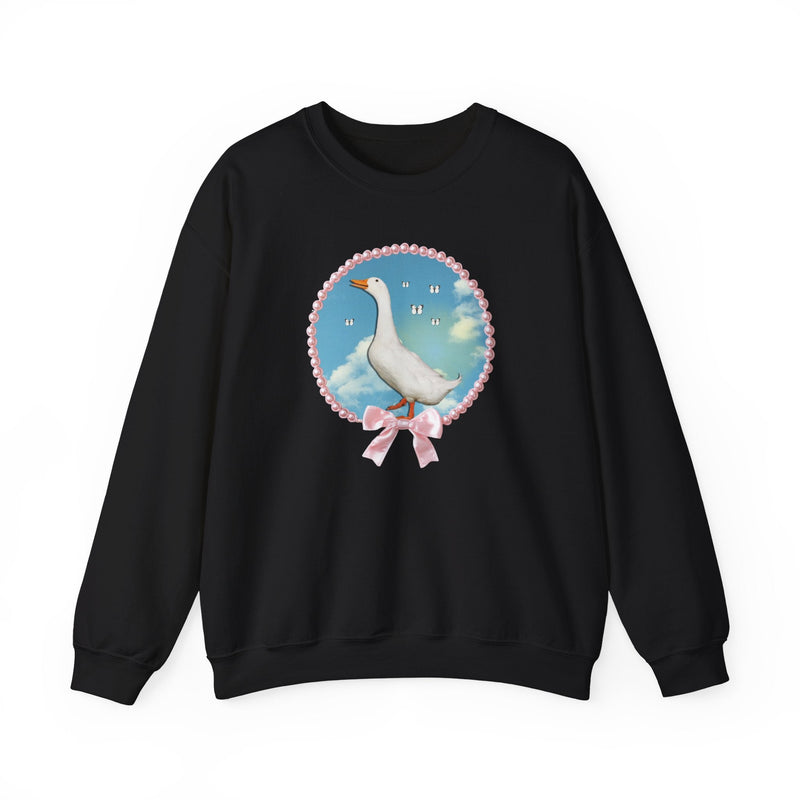 Cute Silly Goose Sweatshirt, Photo of Goose in Front of Sky, Colorful Maximalist Shirt for Butterfly Lover, Animal Lover Gift for Daughter - Opal and June