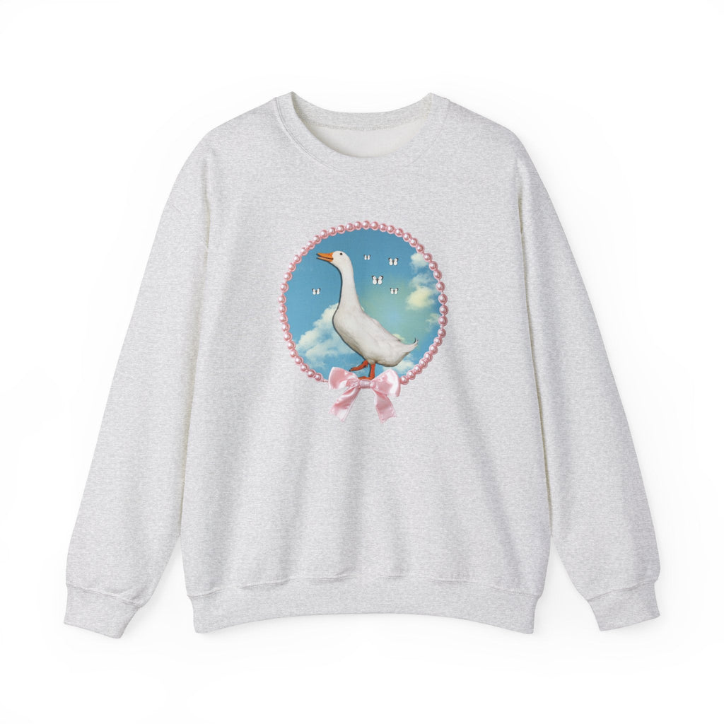 Cute Silly Goose Sweatshirt, Photo of Goose in Front of Sky, Colorful Maximalist Shirt for Butterfly Lover, Animal Lover Gift for Daughter - Opal and June