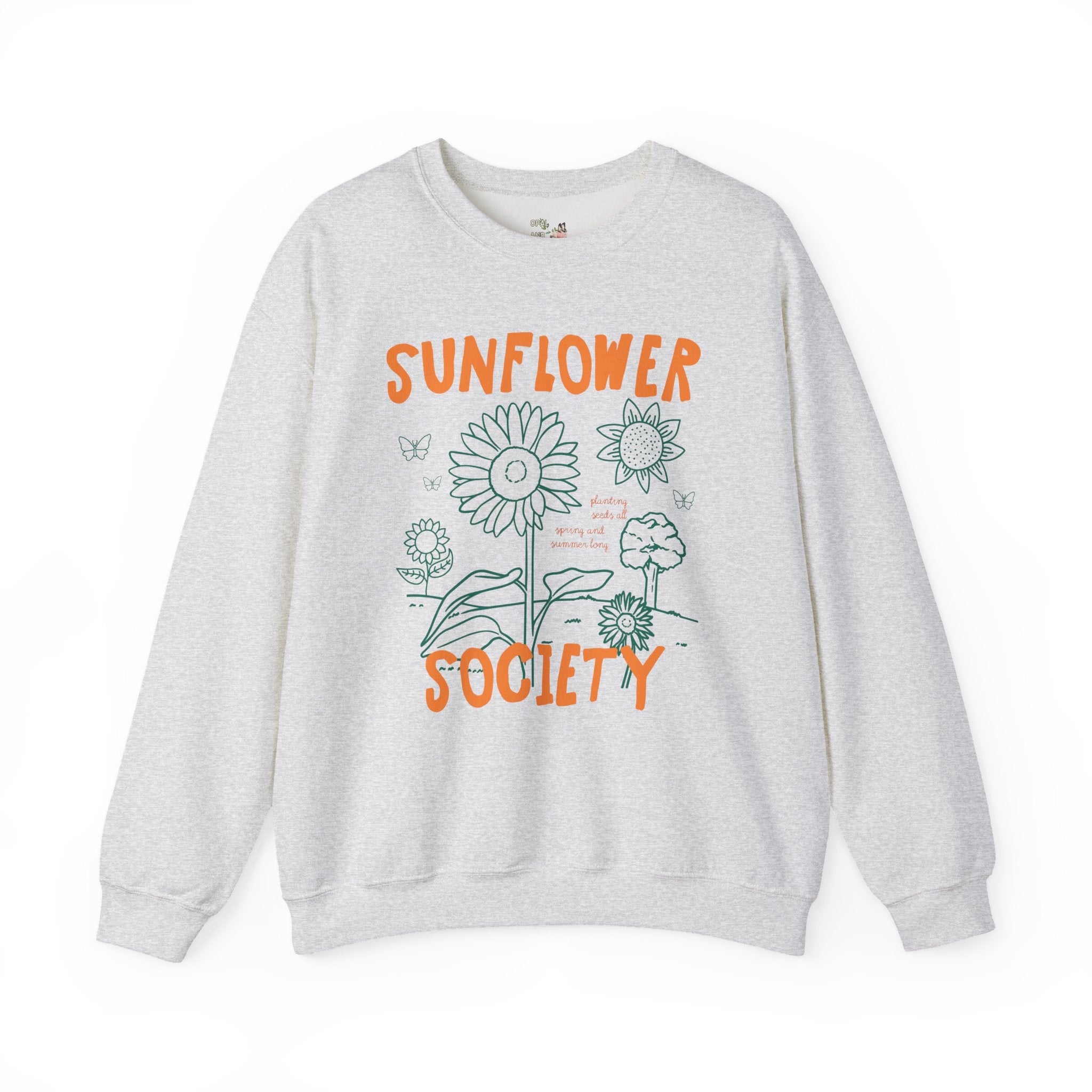 Cute Sunflower Gardening Sweatshirt for Flower Farmer, Mom Who Loves Growing Sunflowers, Colorful 90s Aesthetic Garden Lover Floral Shirt - Opal and June