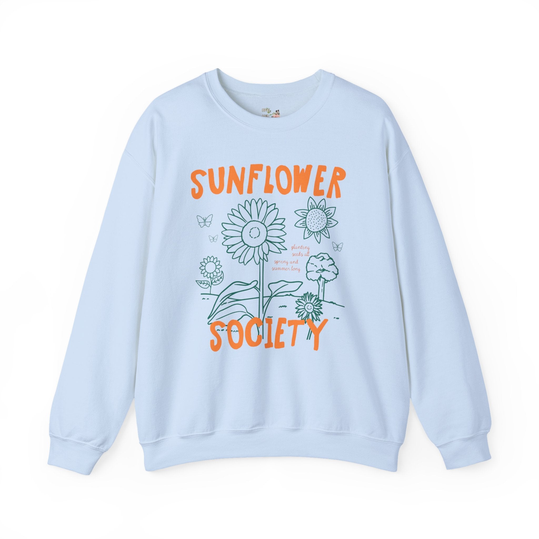 Cute Sunflower Gardening Sweatshirt for Flower Farmer, Mom Who Loves Growing Sunflowers, Colorful 90s Aesthetic Garden Lover Floral Shirt - Opal and June