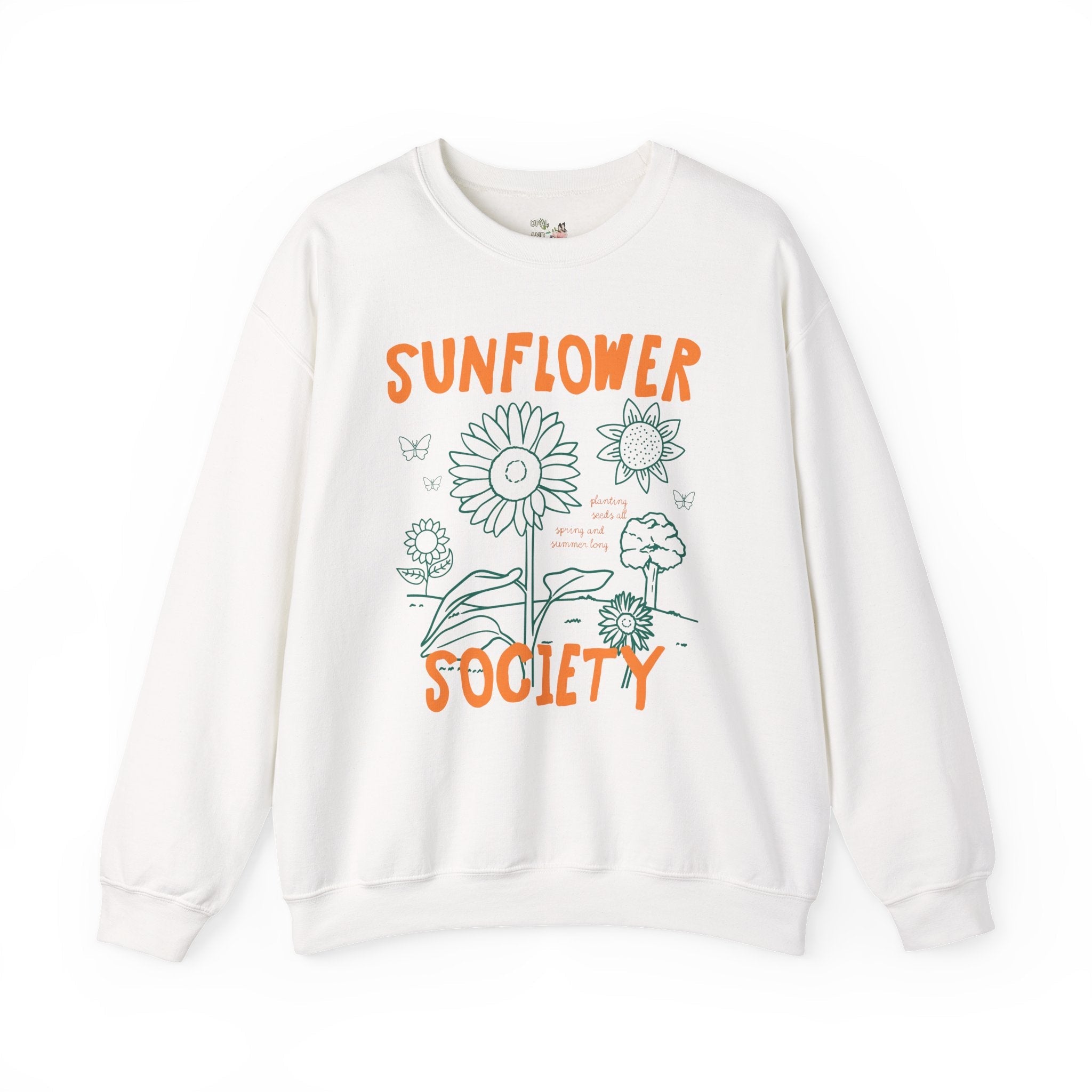 Cute Sunflower Gardening Sweatshirt for Flower Farmer, Mom Who Loves Growing Sunflowers, Colorful 90s Aesthetic Garden Lover Floral Shirt - Opal and June