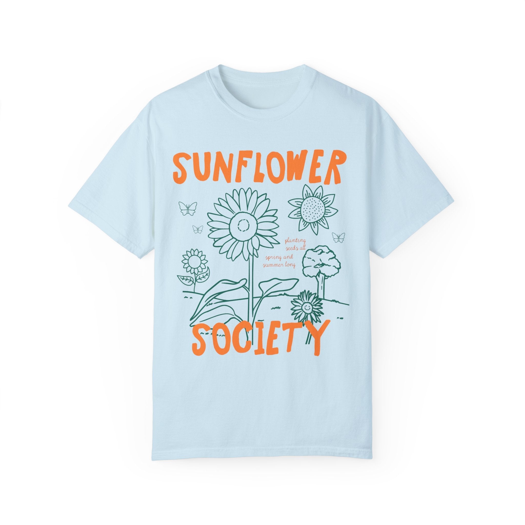 Cute Sunflower Gardening T-Shirt for Flower Farmer or Mom Who Loves Growing Sunflowers, Colorful 90s Aesthetic Garden Lover Floral T-Shirt - Opal and June