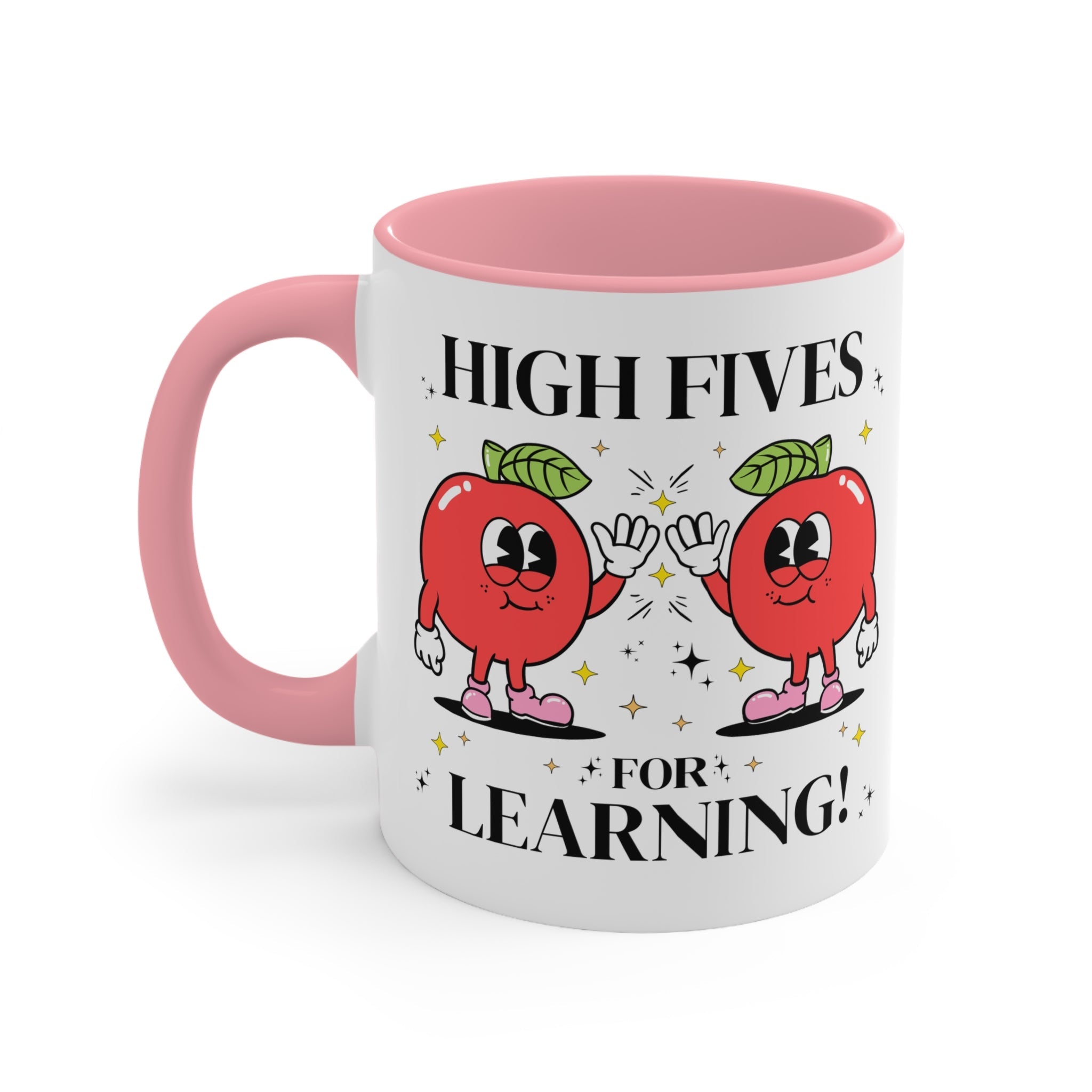 Cute Teacher Coffee Mug, First Grade or Second Grade Student Teacher, Teaching Major: High Fives for Learning! Funny School Principal Mug - Opal and June