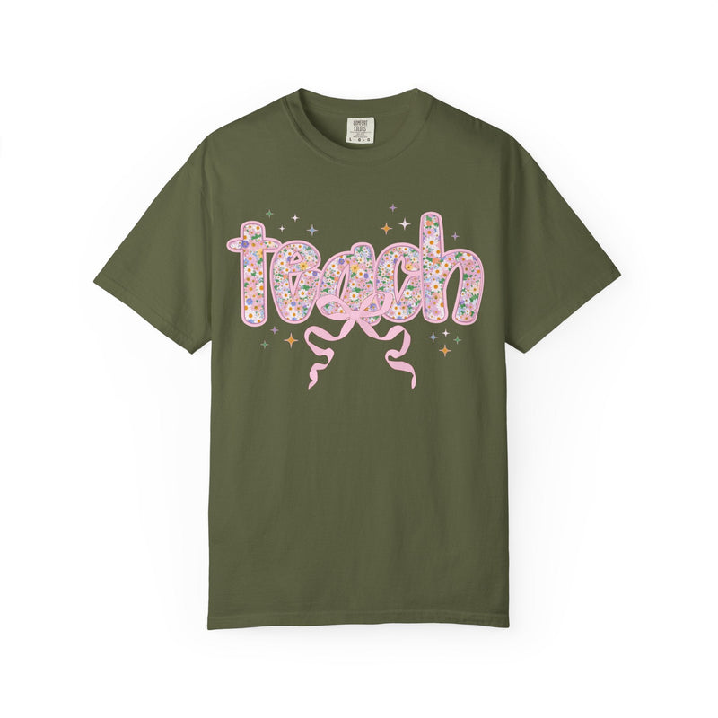 Cute Teacher Gift: Floral Teach Tee - Opal and June