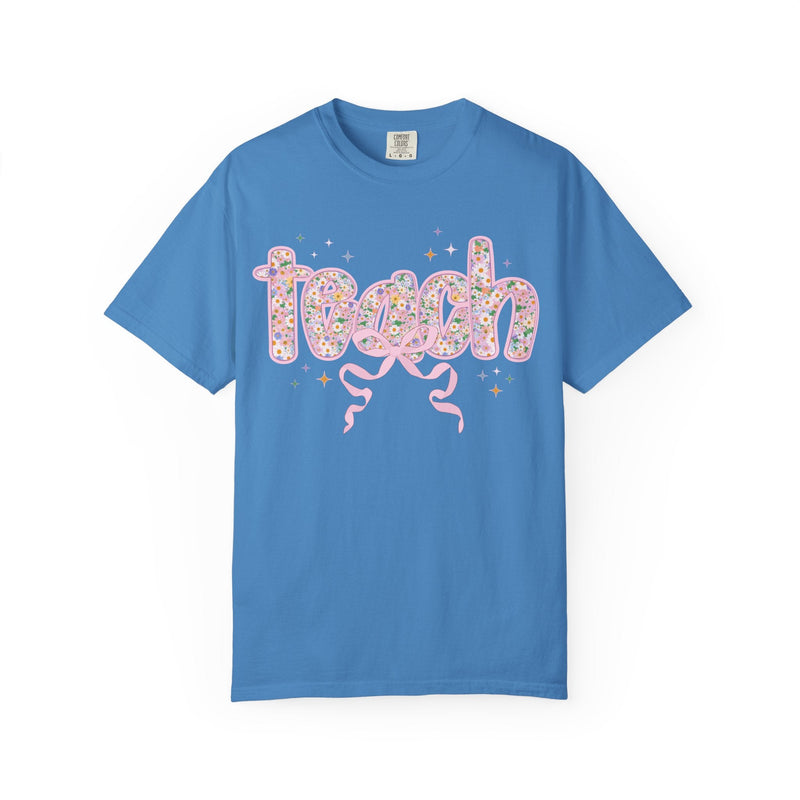 Cute Teacher Gift: Floral Teach Tee - Opal and June