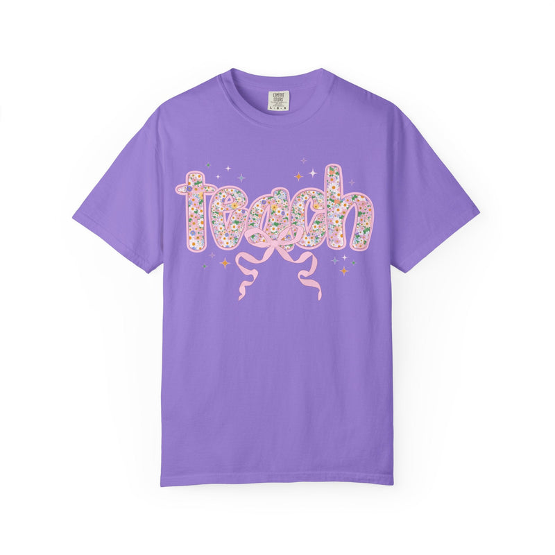 Cute Teacher Gift: Floral Teach Tee - Opal and June