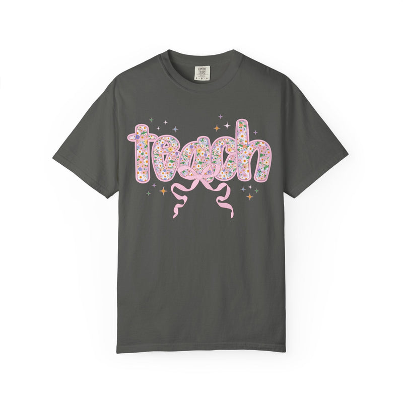 Cute Teacher Gift: Floral Teach Tee - Opal and June