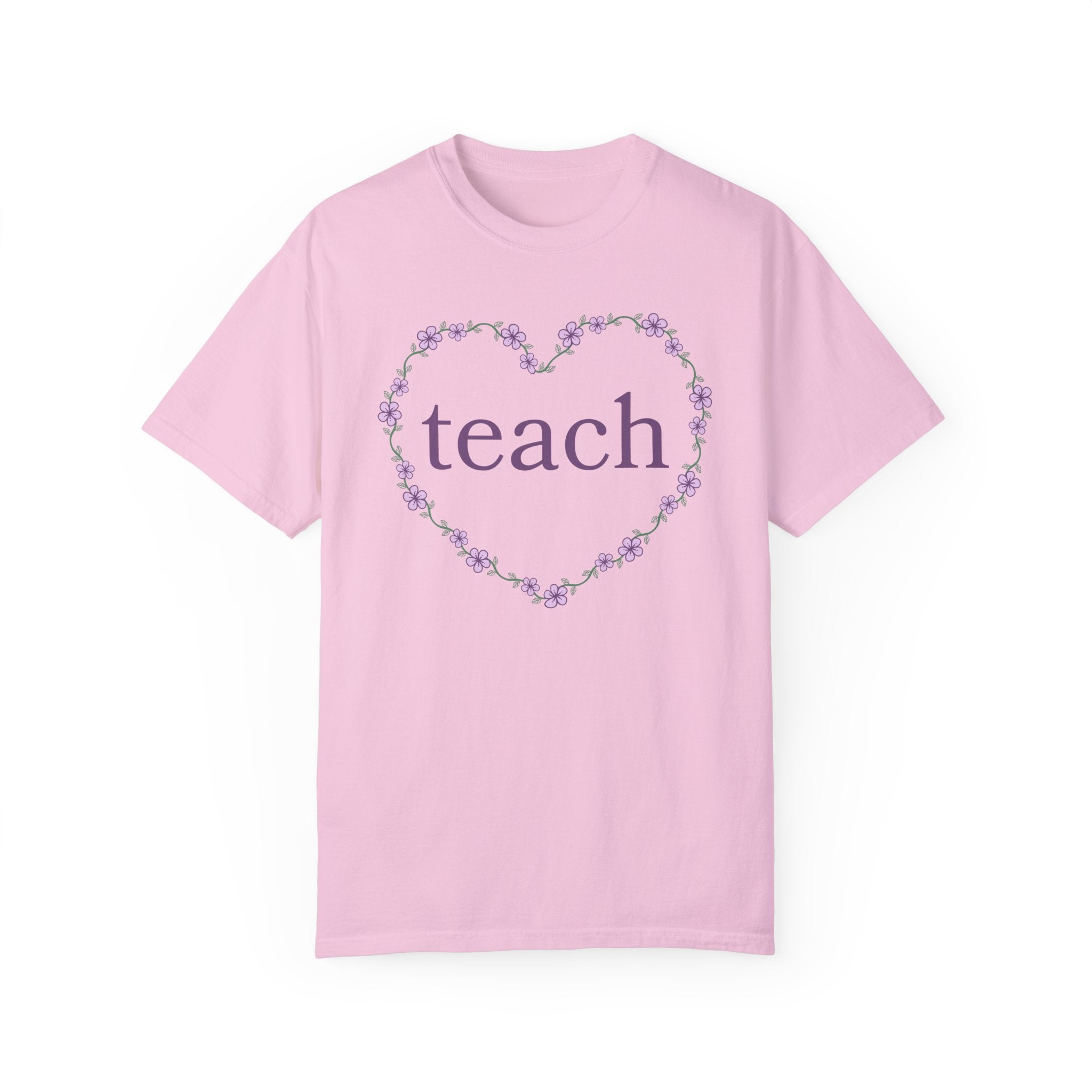 Cute Teacher Shirt with Flowers, First Day of School Teacher T-Shirt, New Teaching Job Congratulations Gift, Elementary Education Major Gift - Opal and June