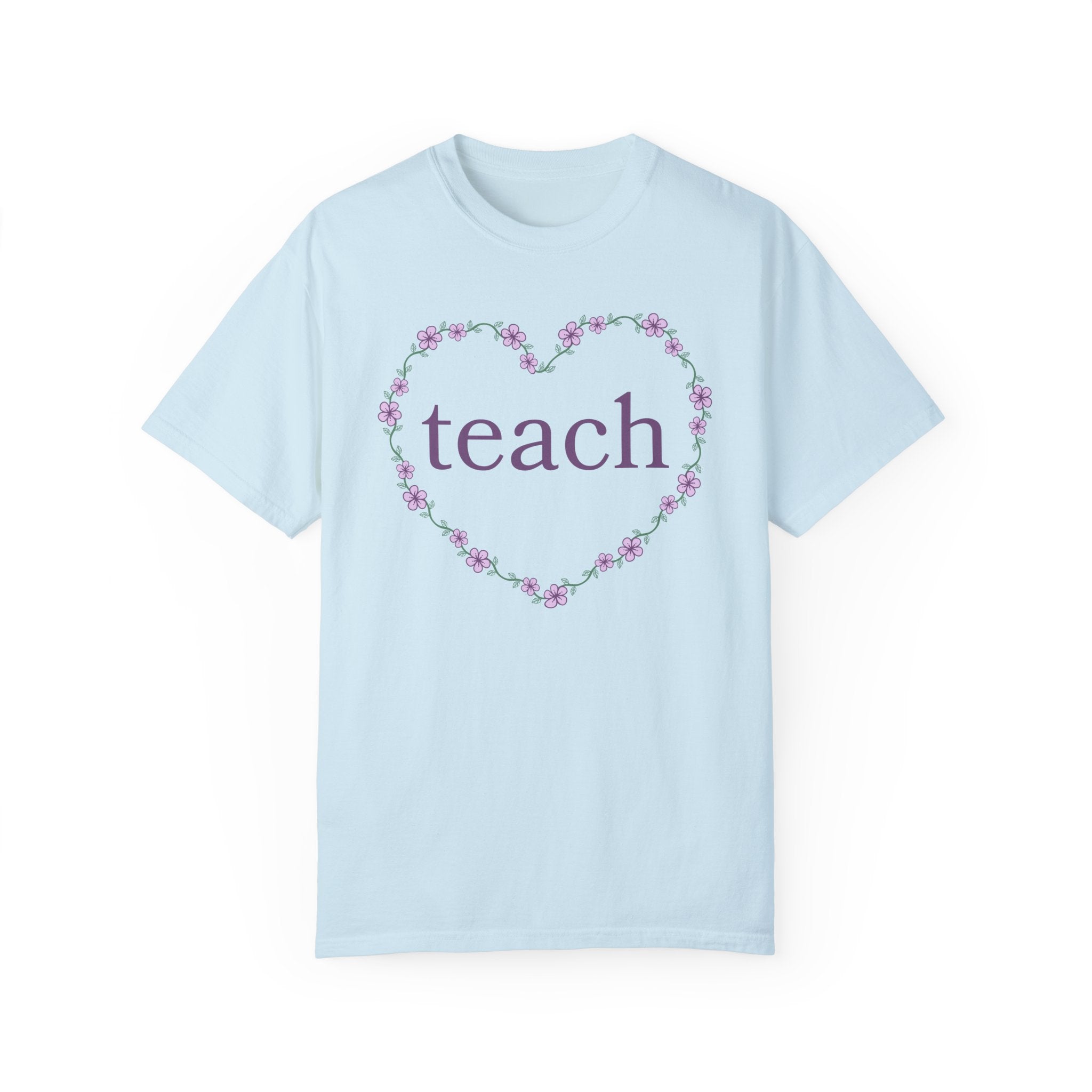 Cute Teacher Shirt with Flowers, First Day of School Teacher T-Shirt, New Teaching Job Congratulations Gift, Elementary Education Major Gift - Opal and June