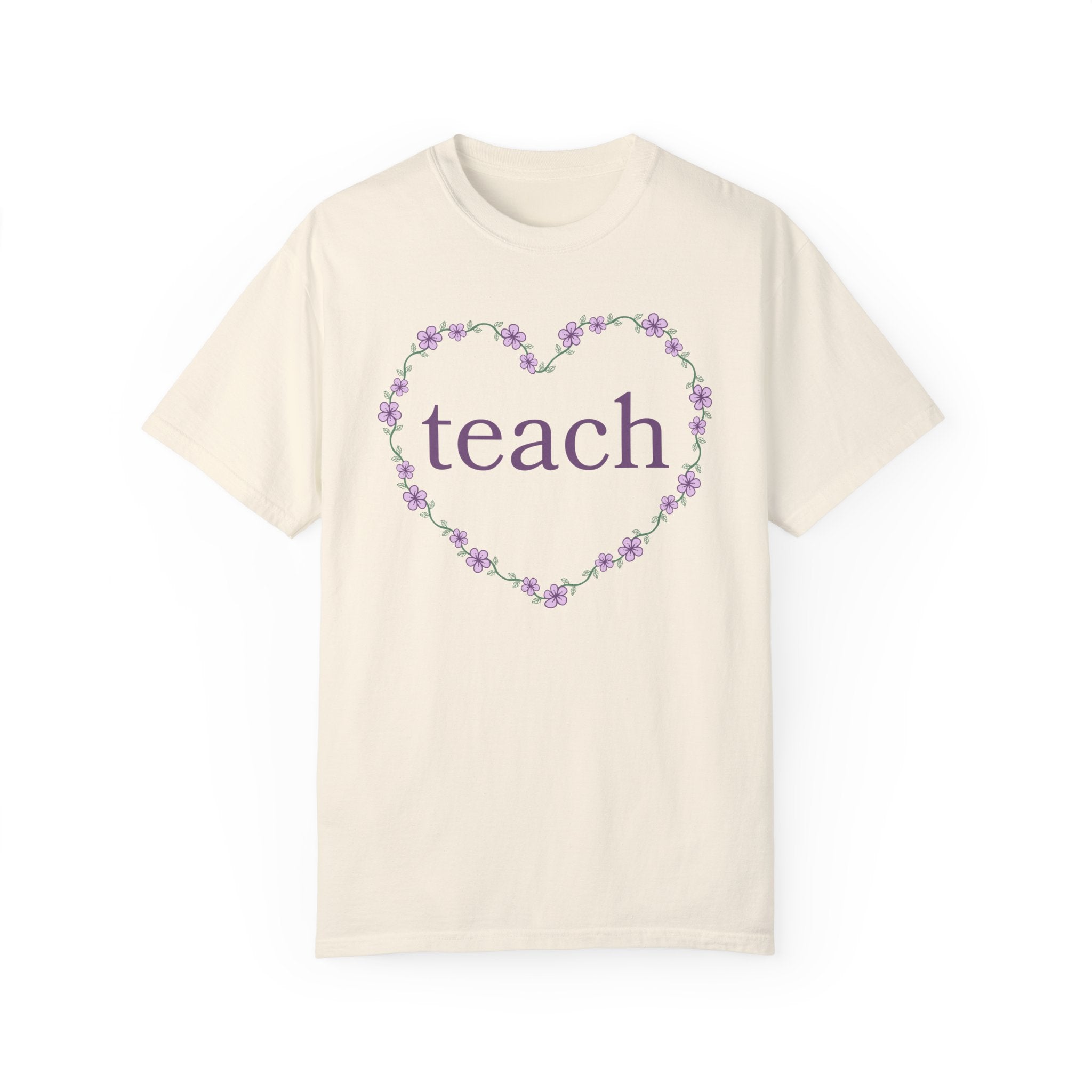 Cute Teacher Shirt with Flowers, First Day of School Teacher T-Shirt, New Teaching Job Congratulations Gift, Elementary Education Major Gift - Opal and June