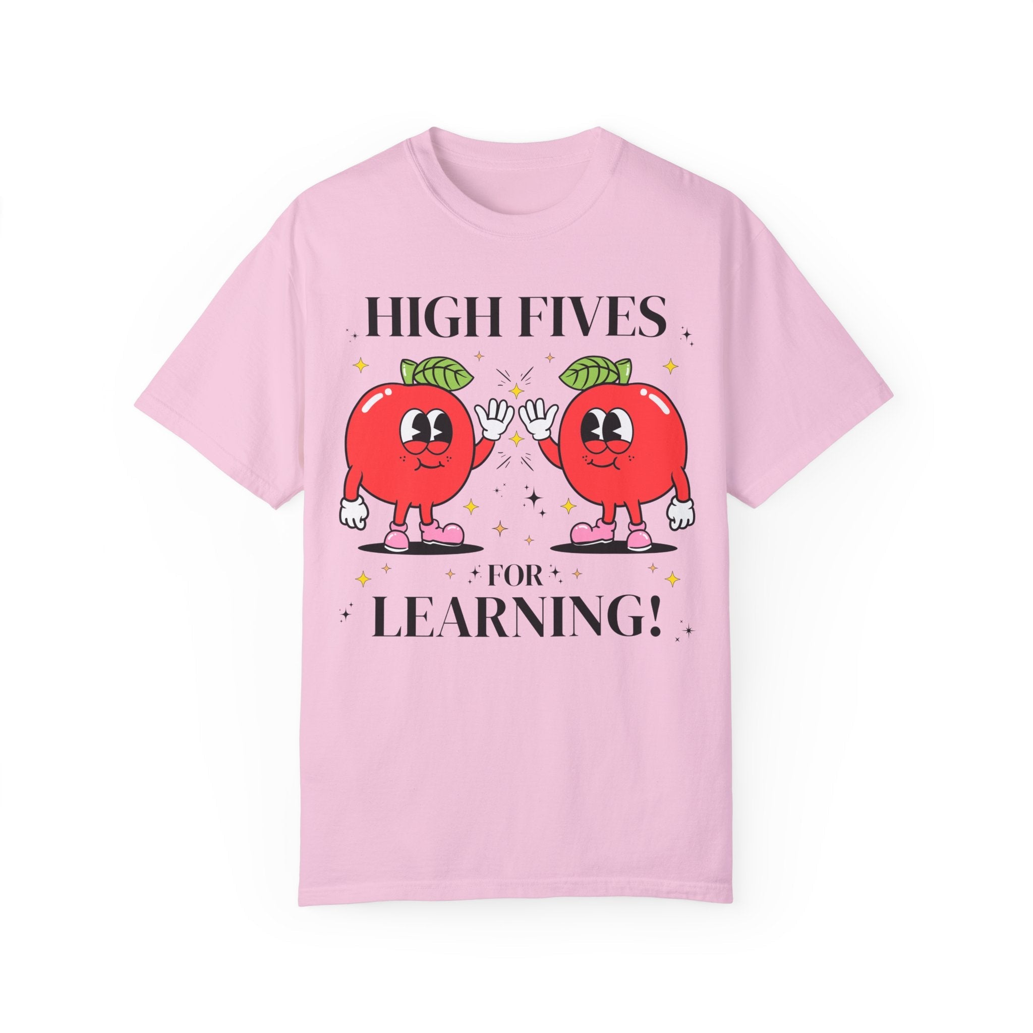 Cute Teacher Tee Shirt for First Grade or Second Grade Student Teacher, Teaching Major: High Fives for Learning! Funny School Principal Tee - Opal and June
