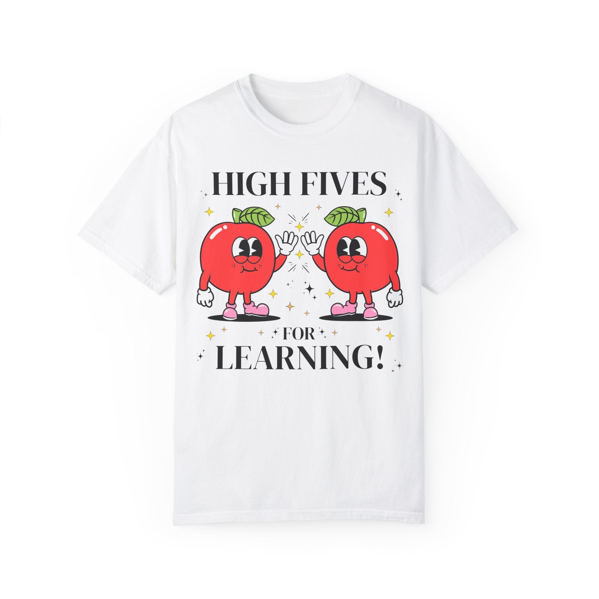 Cute Teacher Tee Shirt for First Grade or Second Grade Student Teacher, Teaching Major: High Fives for Learning! Funny School Principal Tee - Opal and June