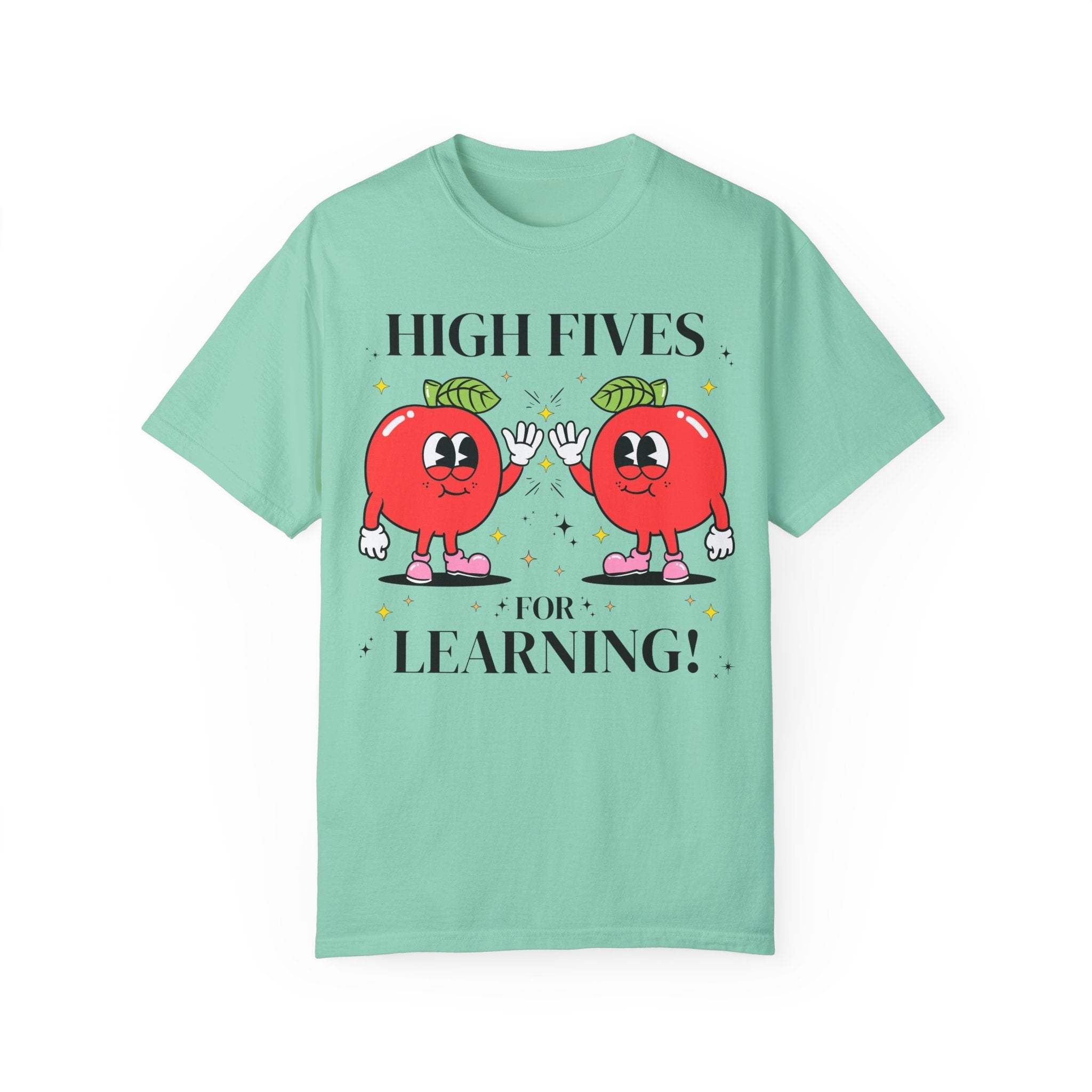 Cute Teacher Tee Shirt for First Grade or Second Grade Student Teacher, Teaching Major: High Fives for Learning! Funny School Principal Tee - Opal and June