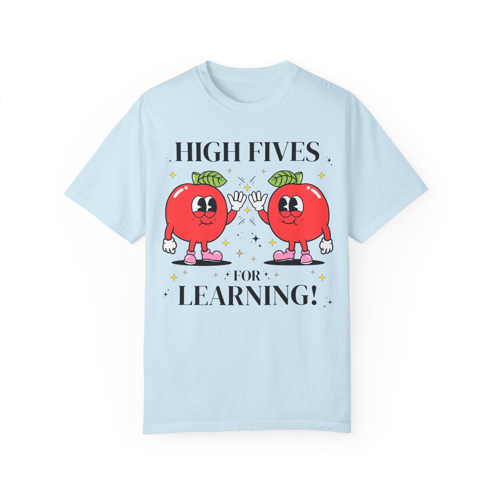 Cute Teacher Tee Shirt for First Grade or Second Grade Student Teacher, Teaching Major: High Fives for Learning! Funny School Principal Tee - Opal and June