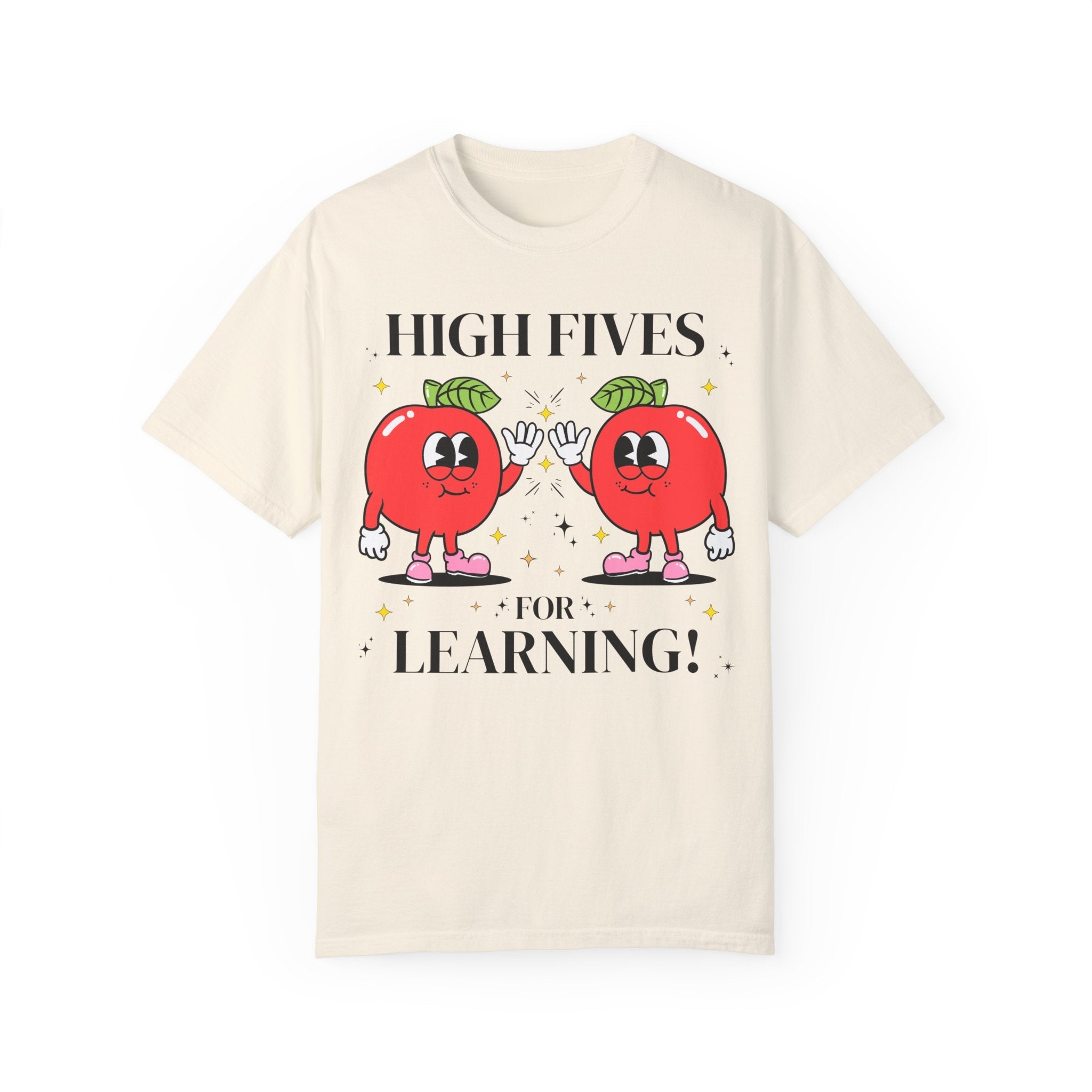 Cute Teacher Tee Shirt for First Grade or Second Grade Student Teacher, Teaching Major: High Fives for Learning! Funny School Principal Tee - Opal and June