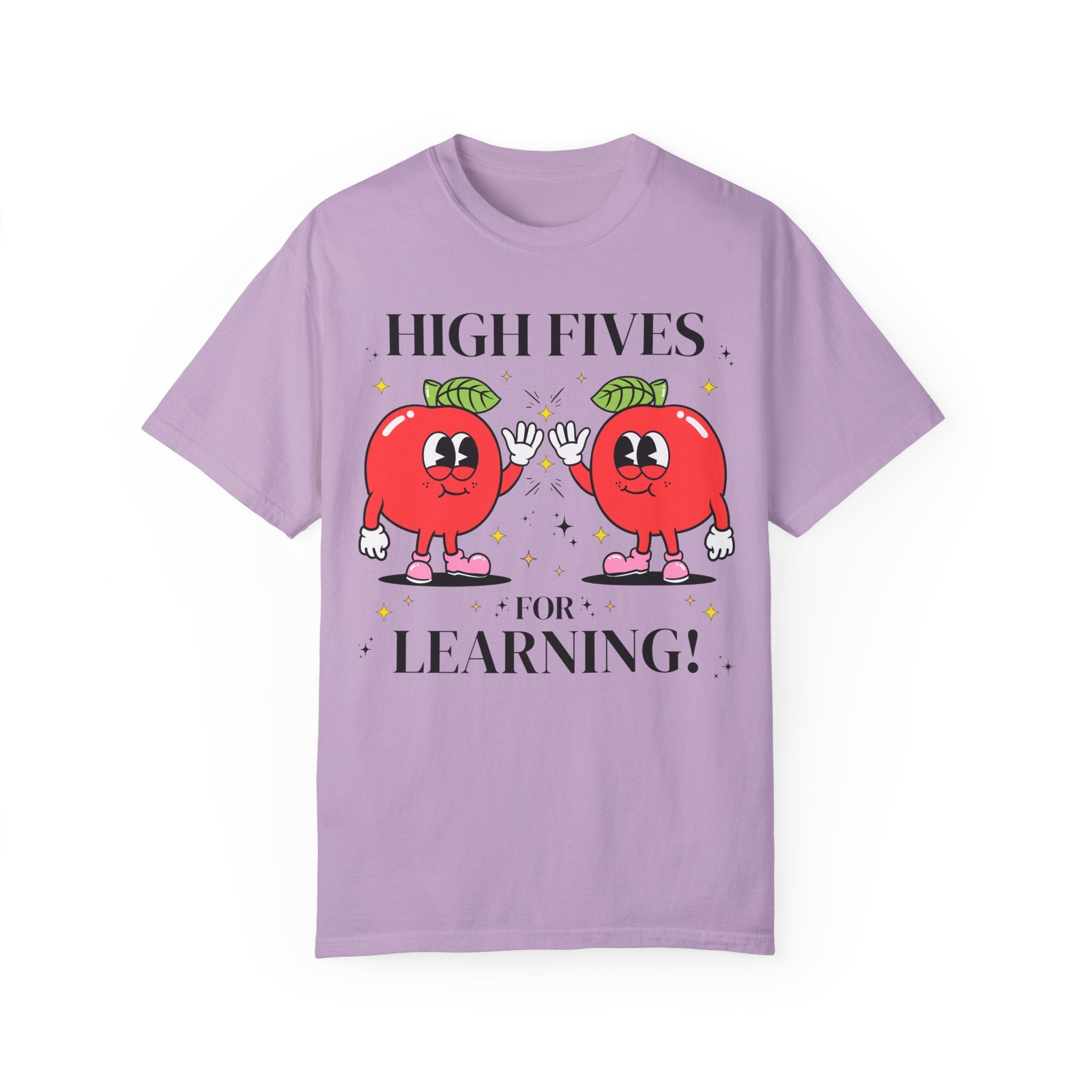 Cute Teacher Tee Shirt for First Grade or Second Grade Student Teacher, Teaching Major: High Fives for Learning! Funny School Principal Tee - Opal and June