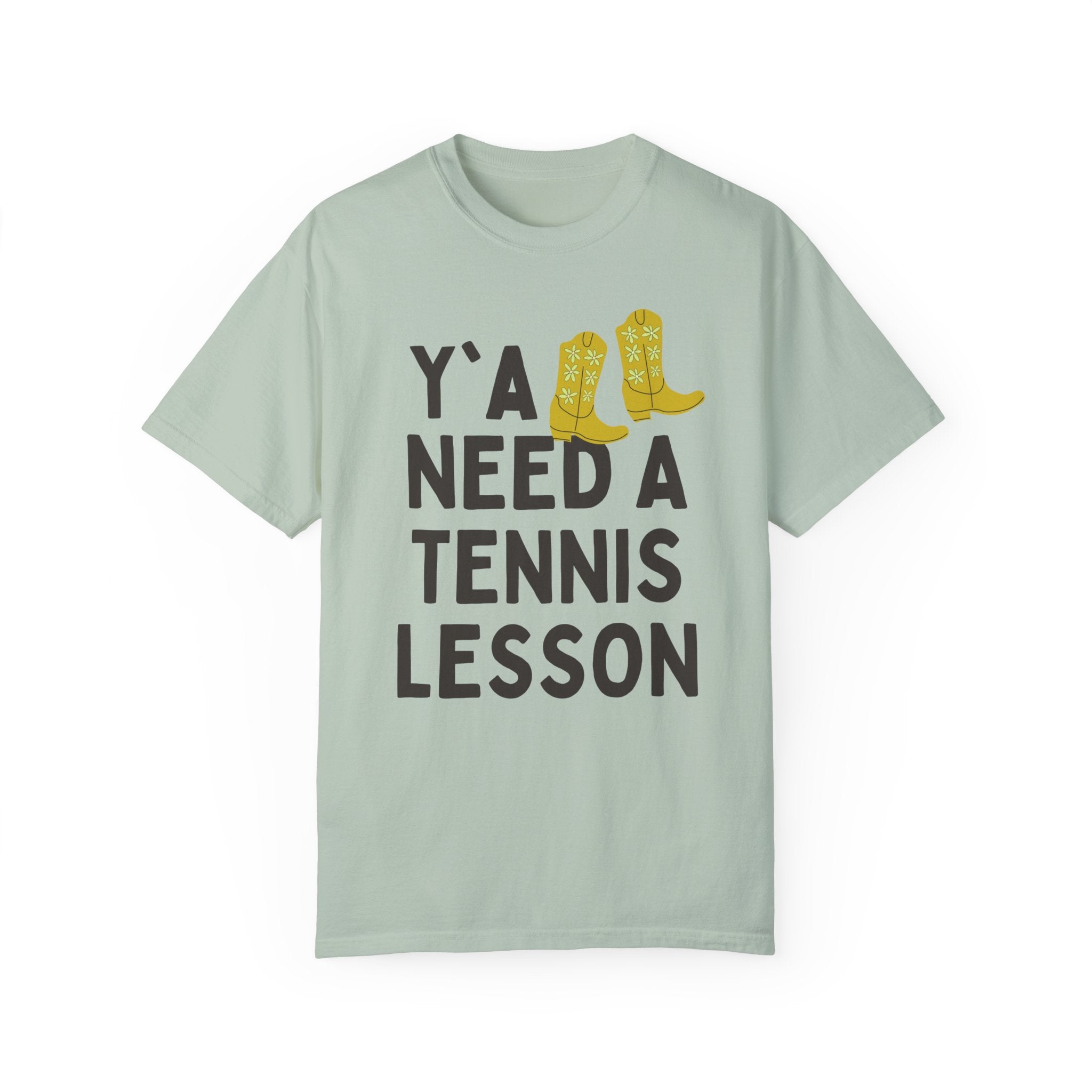 Cute Tennis Coach T-Shirt, Groovy Western Vibe: Y'all Need a Tennis Lesson, Tennis Instructor or High School Teacher Appreciation Gift - Opal and June