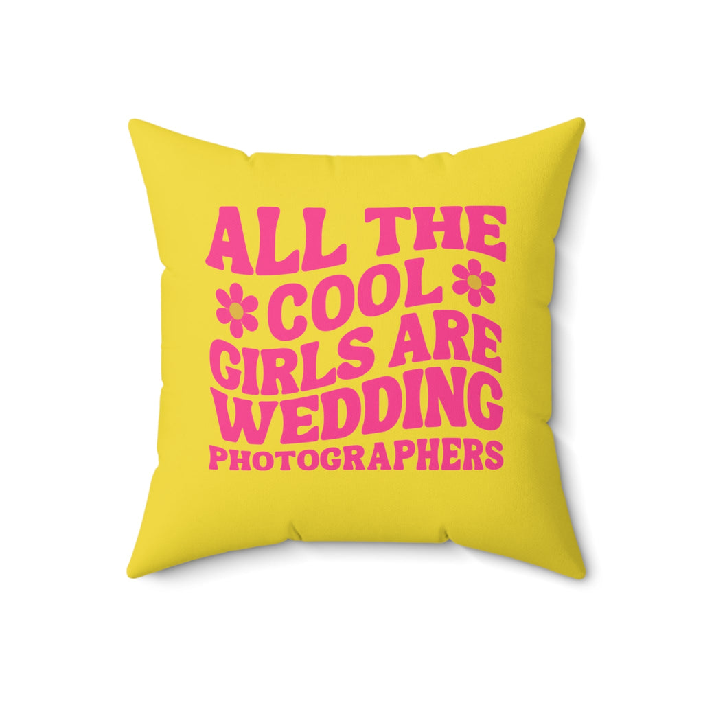 Cute Wedding Photographer Pillow: Funny Retro Aesthetic Gift for Elopement Photographer - Opal and June