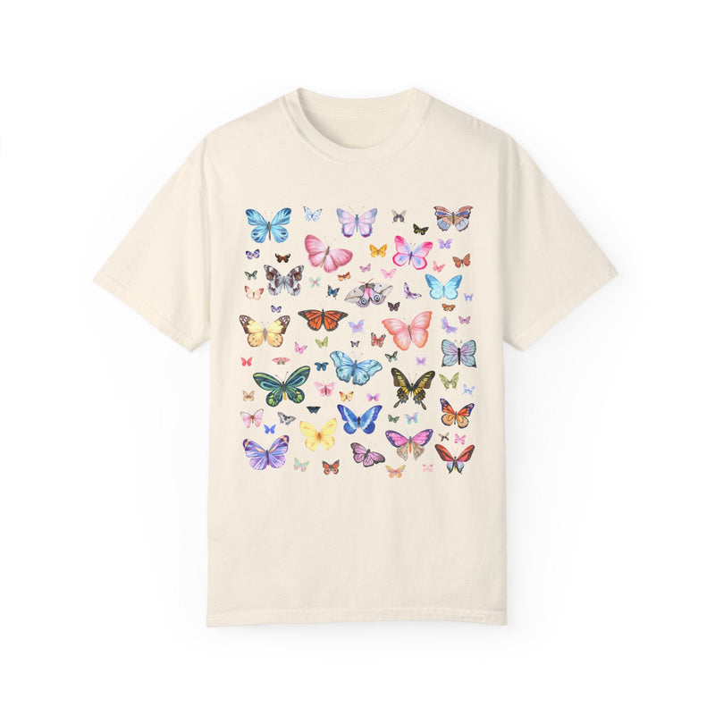 Cute Whimsigoth Butterfly Tee Shirt for Spring or Summer: Colorful Retro Aesthetic T-Shirt with 90s Vibe, Garden Lover Gift with Butterflies - Opal and June