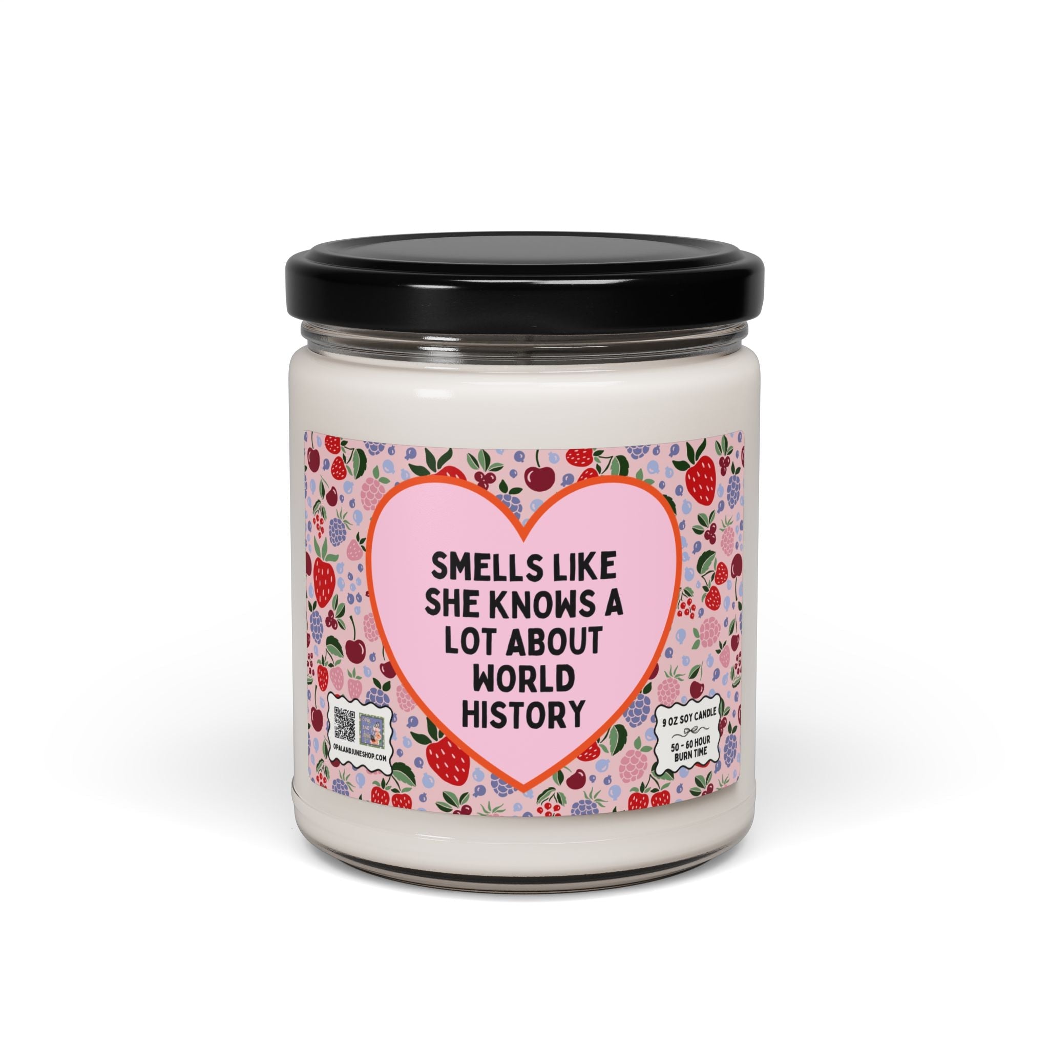 Cute World History 9 Oz Candle, High School History Teacher, English History Professor, Social Studies Teacher, Ancient World History Major - Opal and June