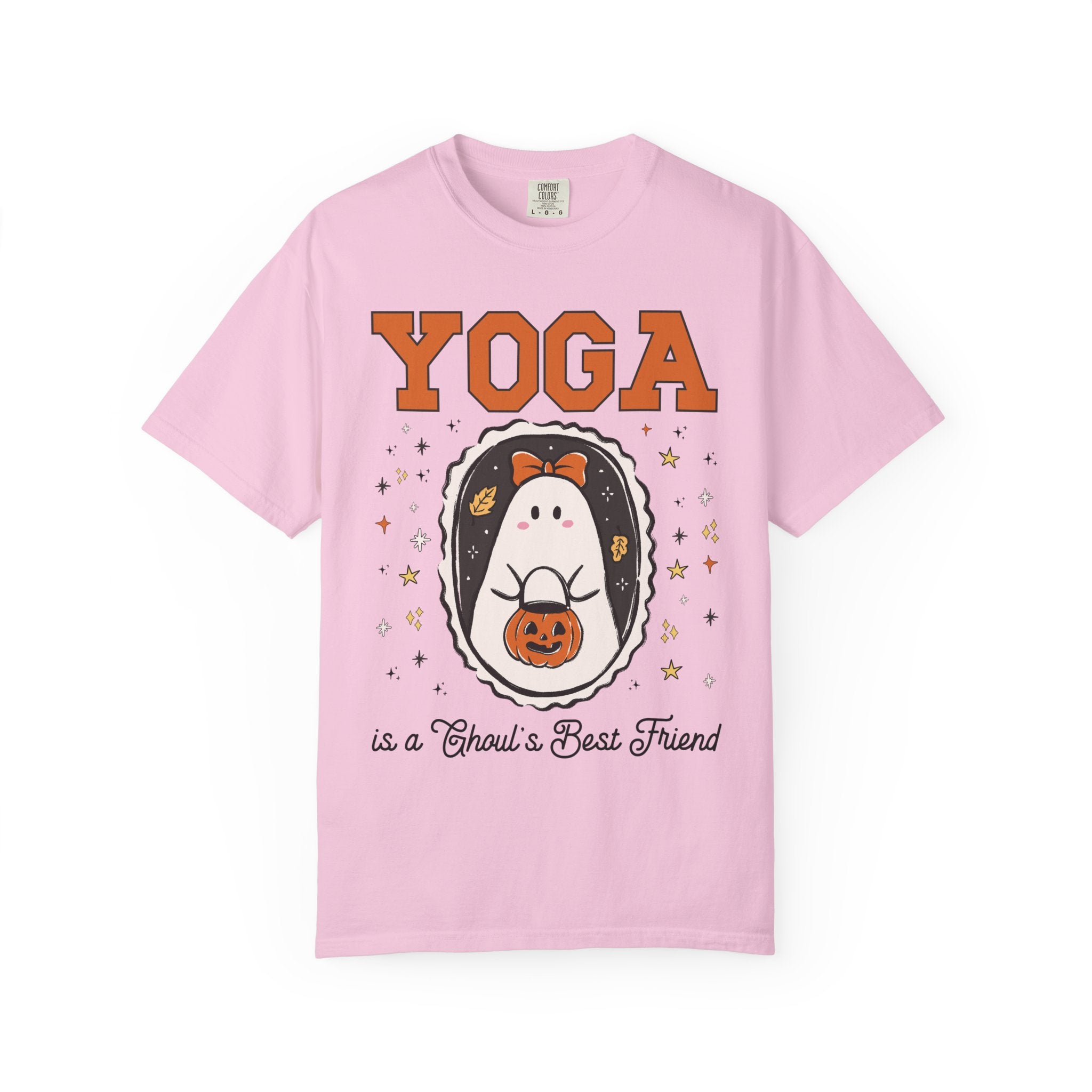 Cute Yoga Lover Halloween Tee Shirt for Mom Who Loves Yoga, Colorful Yoga Instructor Gift, Cute Workout T-Shirt for Sister Who Meditates - Opal and June