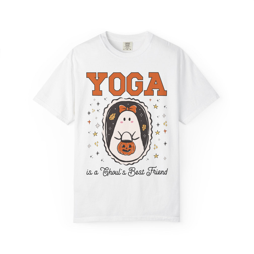 Cute Yoga Lover Halloween Tee Shirt for Mom Who Loves Yoga, Colorful Yoga Instructor Gift, Cute Workout T-Shirt for Sister Who Meditates - Opal and June