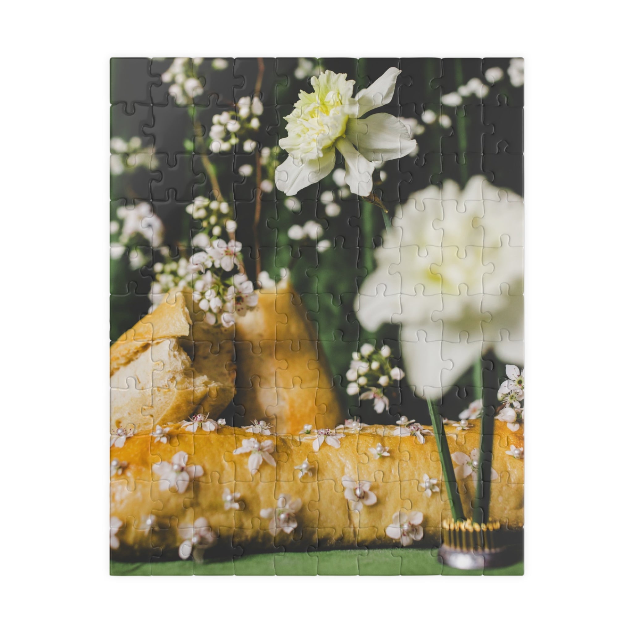 Daffodil Flower Puzzle with Bread and White Flowers - Opal and June